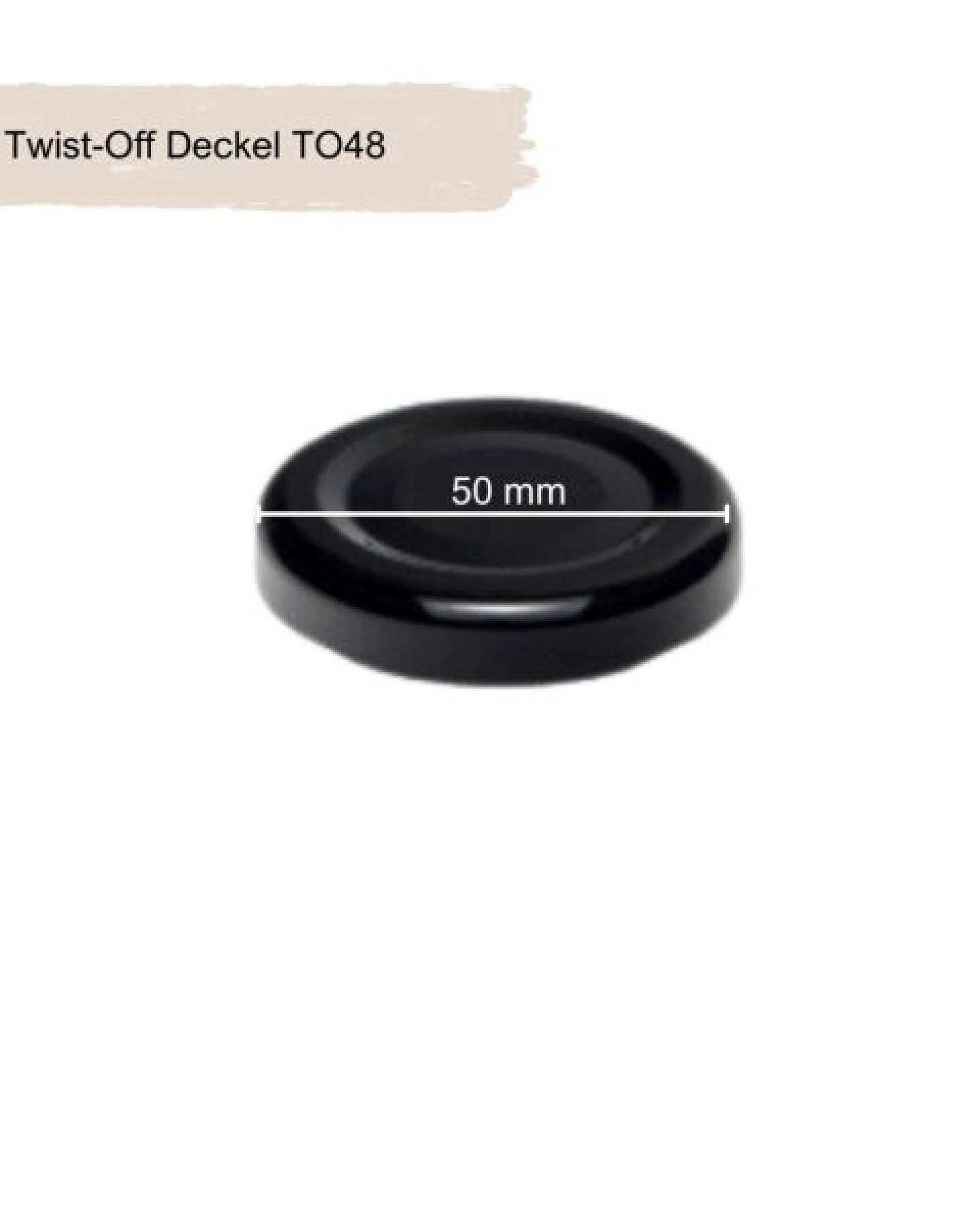 mikken 20 Ersatzdeckel TO48 Ø 5 cm für Glasflaschen Twist-Off Schraubdeckel – Ansicht 2