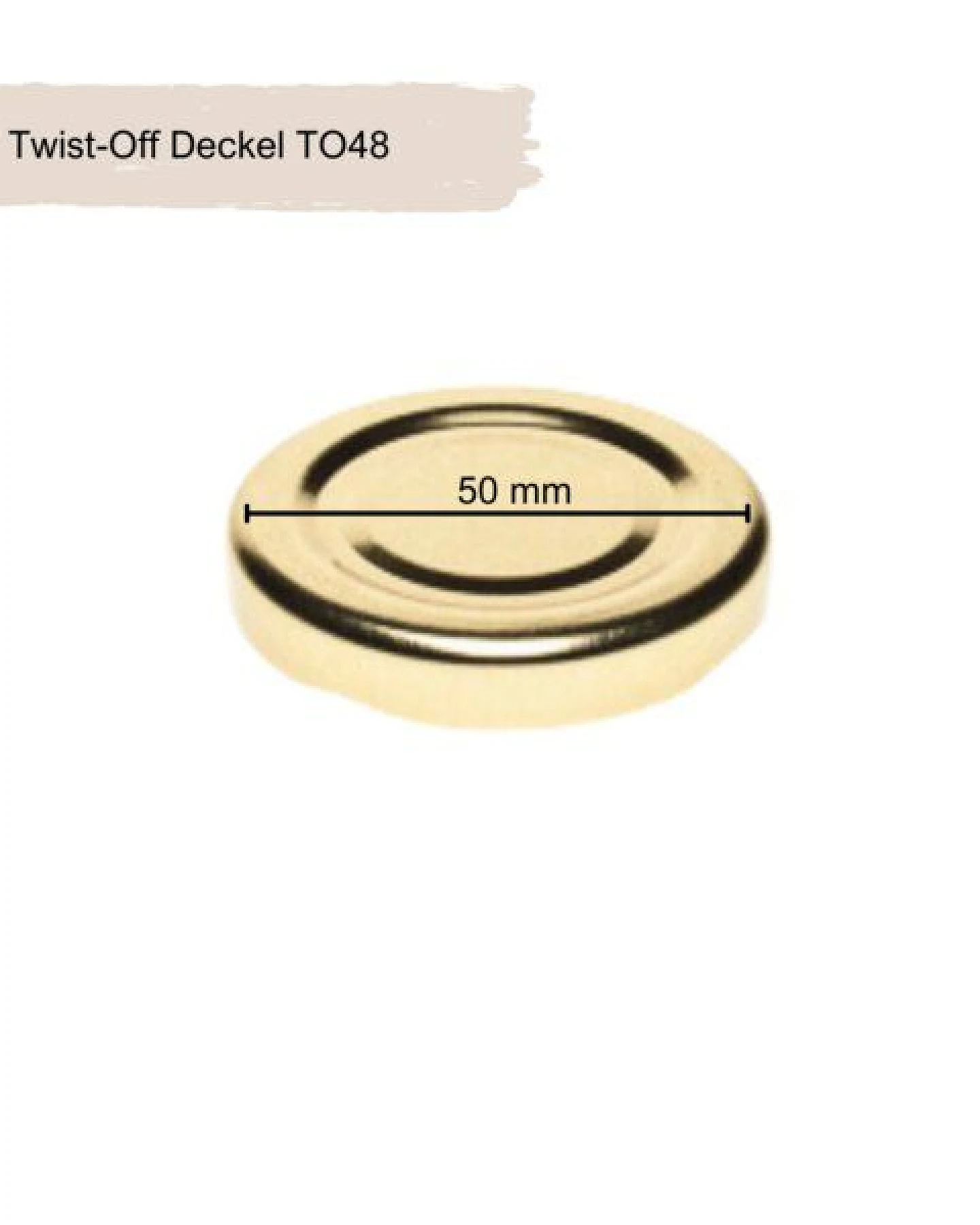 mikken 20 Ersatzdeckel TO48 Ø 5 cm für Glasflaschen Twist-Off Schraubdeckel – Ansicht 2