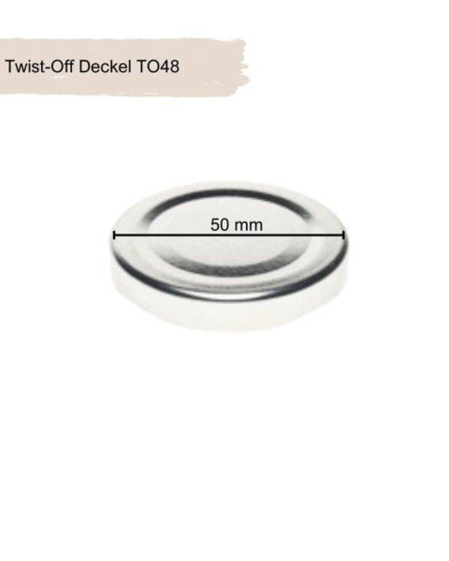 mikken 20 Ersatzdeckel TO48 Ø 5 cm für Glasflaschen Twist-Off Schraubdeckel – Ansicht 2