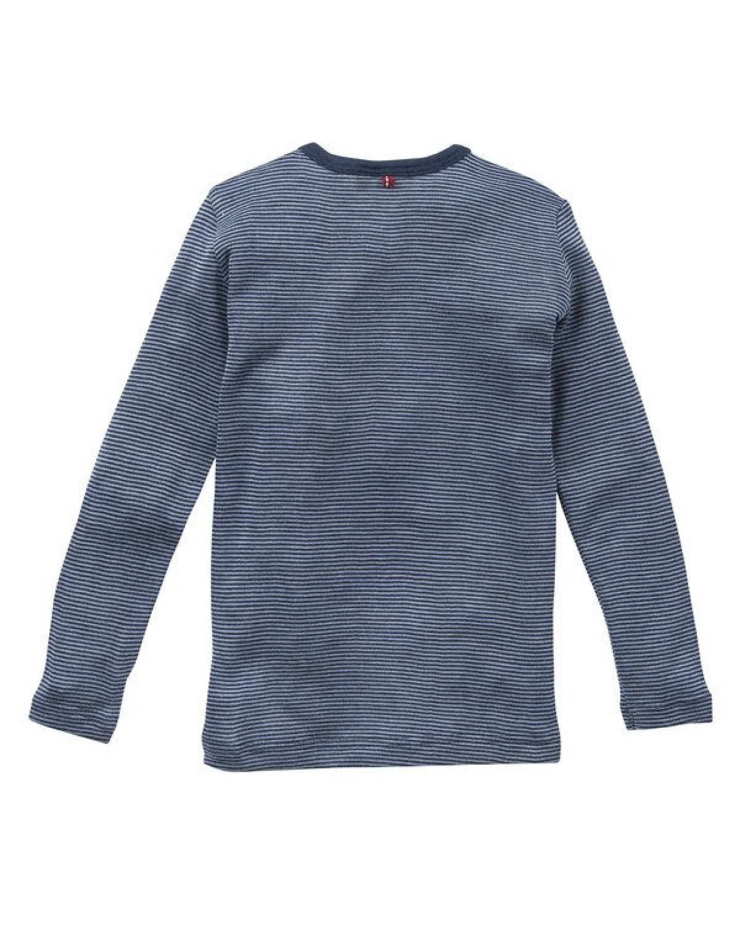 People Wear Organic Wolle Seide Langarm Shirt, rosa geringelt/ blau geringelt – Ansicht 2