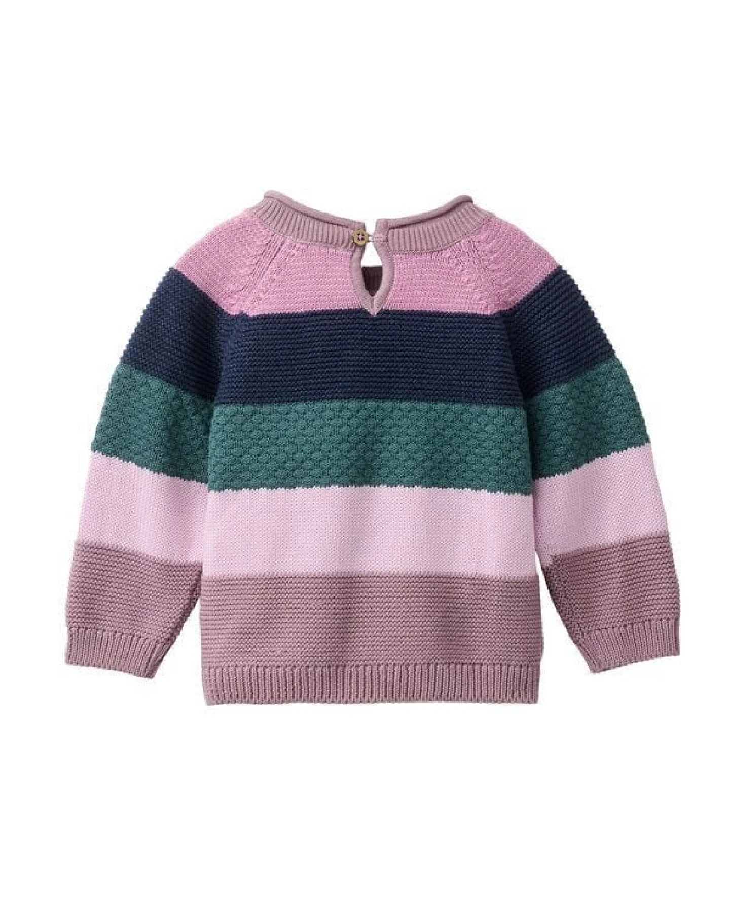 People Wear Organic Strick-Pullover, bunt geringelt, Bio-Baumwolle – Ansicht 2