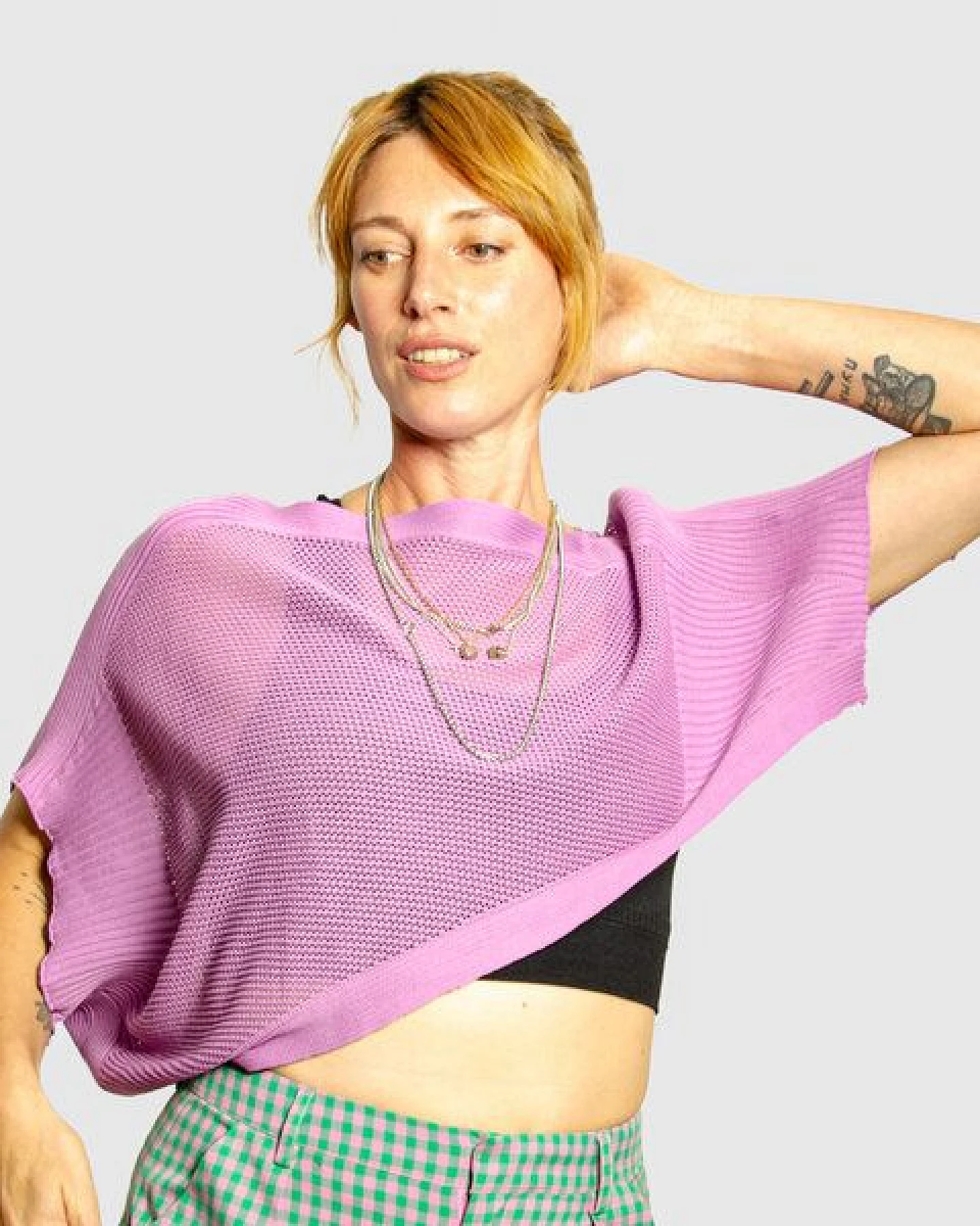 LANARTO slow fashion Poncho Cape 100% Biobaumwolle made in germany – Ansicht 2