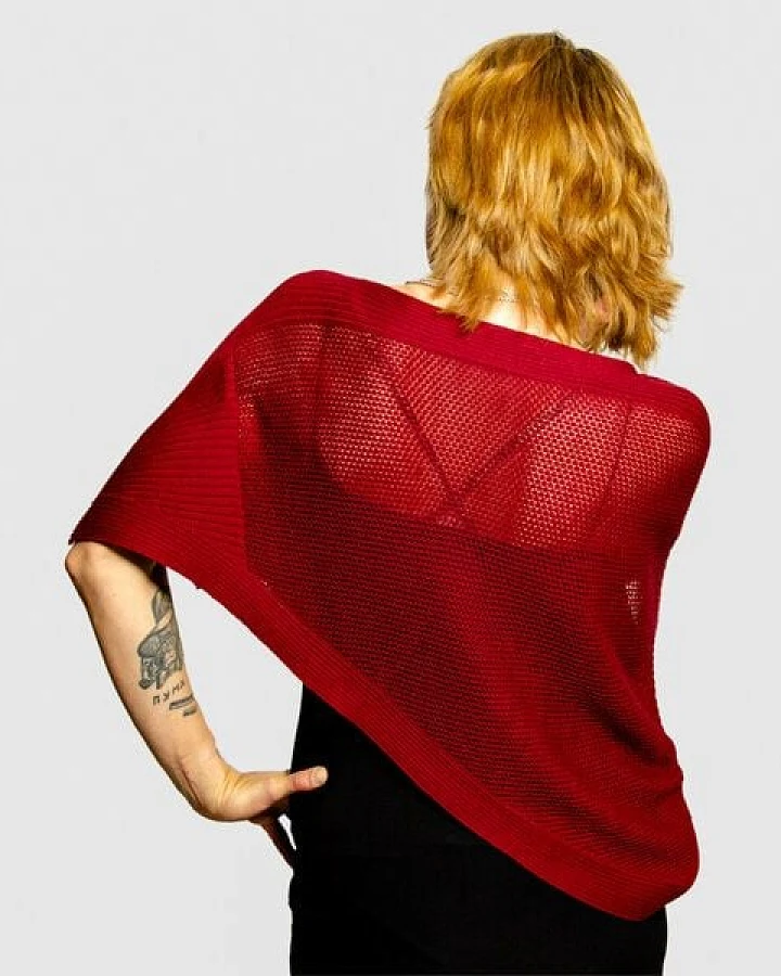 LANARTO slow fashion Poncho Cape aus mulesingfreier Merinowolle in edlen Farben