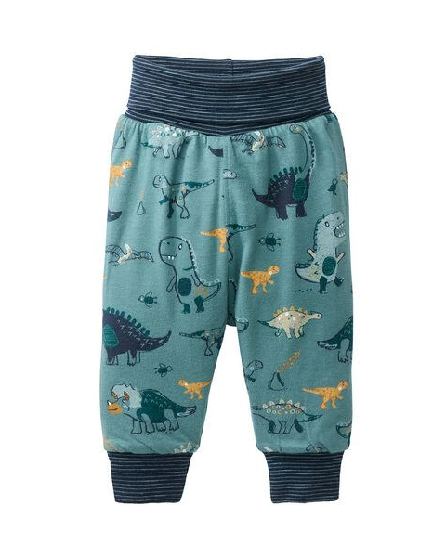 People Wear Organic Wendehose, grün bedruckt, "Dinosaurier", Bio-Baumwolle – Ansicht 2