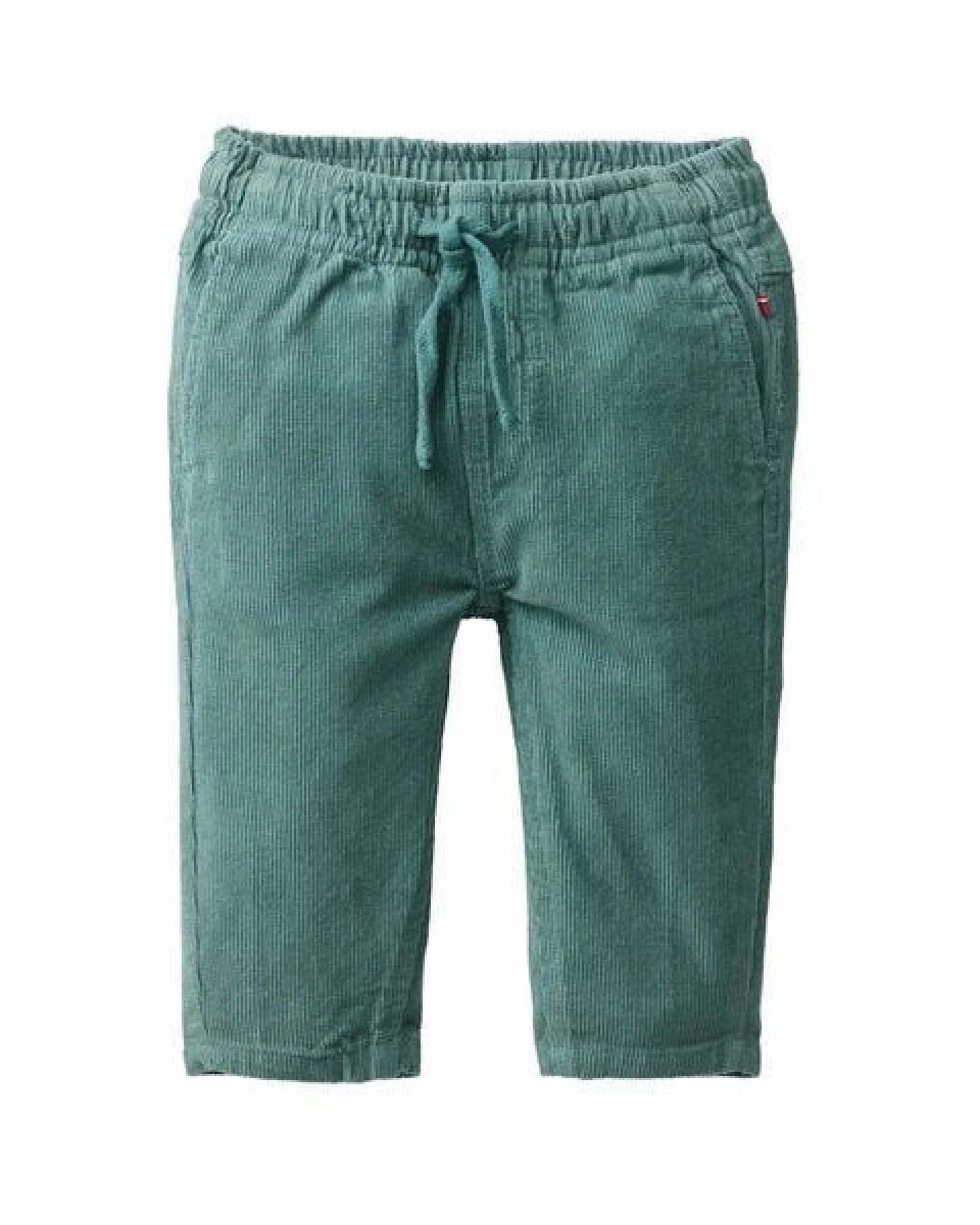 People Wear Organic Kord Hose, grün uni, Bio-Baumwolle – Ansicht 2