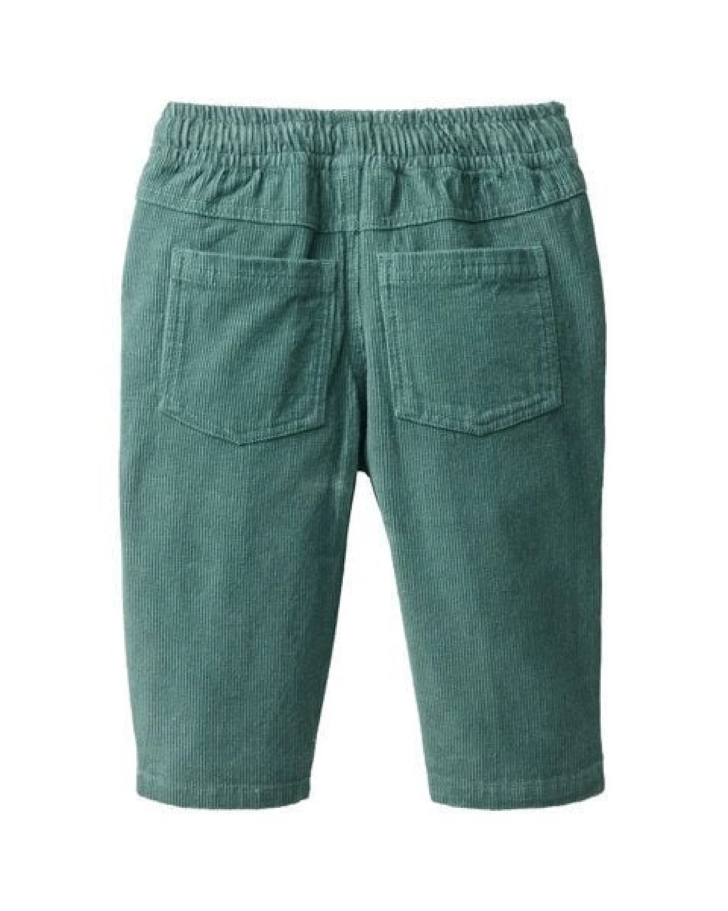 People Wear Organic Kord Hose, grün uni, Bio-Baumwolle – Ansicht 3