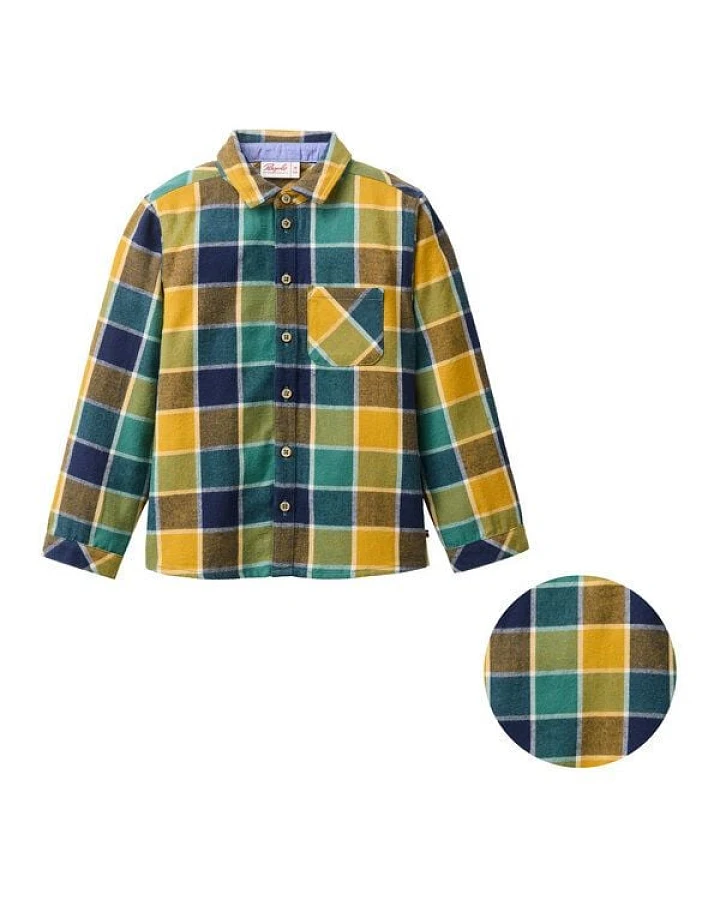 Produktseite: People Wear Organic Flanell Hemd, bunt kariert, Bio-Baumwolle
