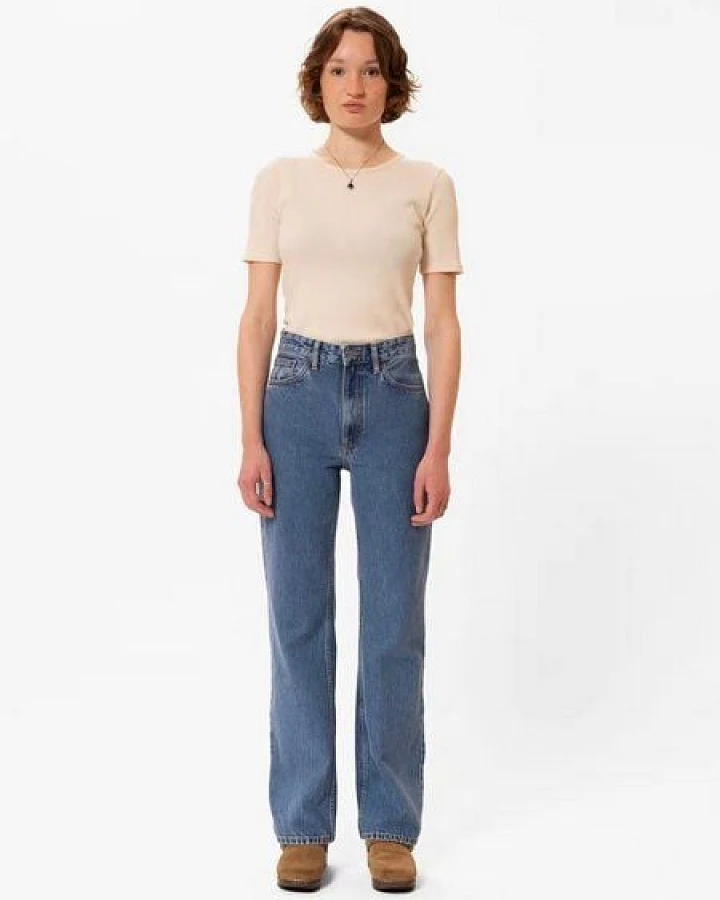 Nudie Jeans Wide Leg Jeans Clean Eileen - Casual Blue