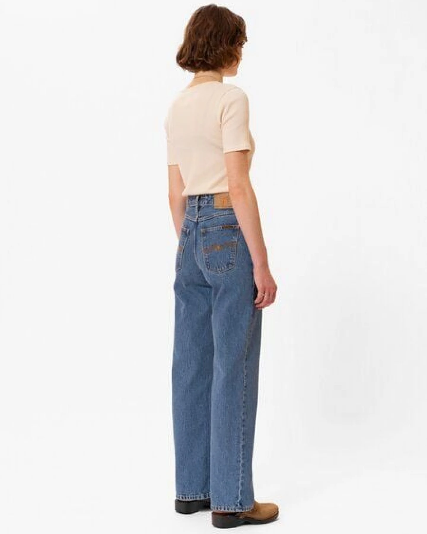 Nudie Jeans Wide Leg Jeans Clean Eileen - Casual Blue – Ansicht 2