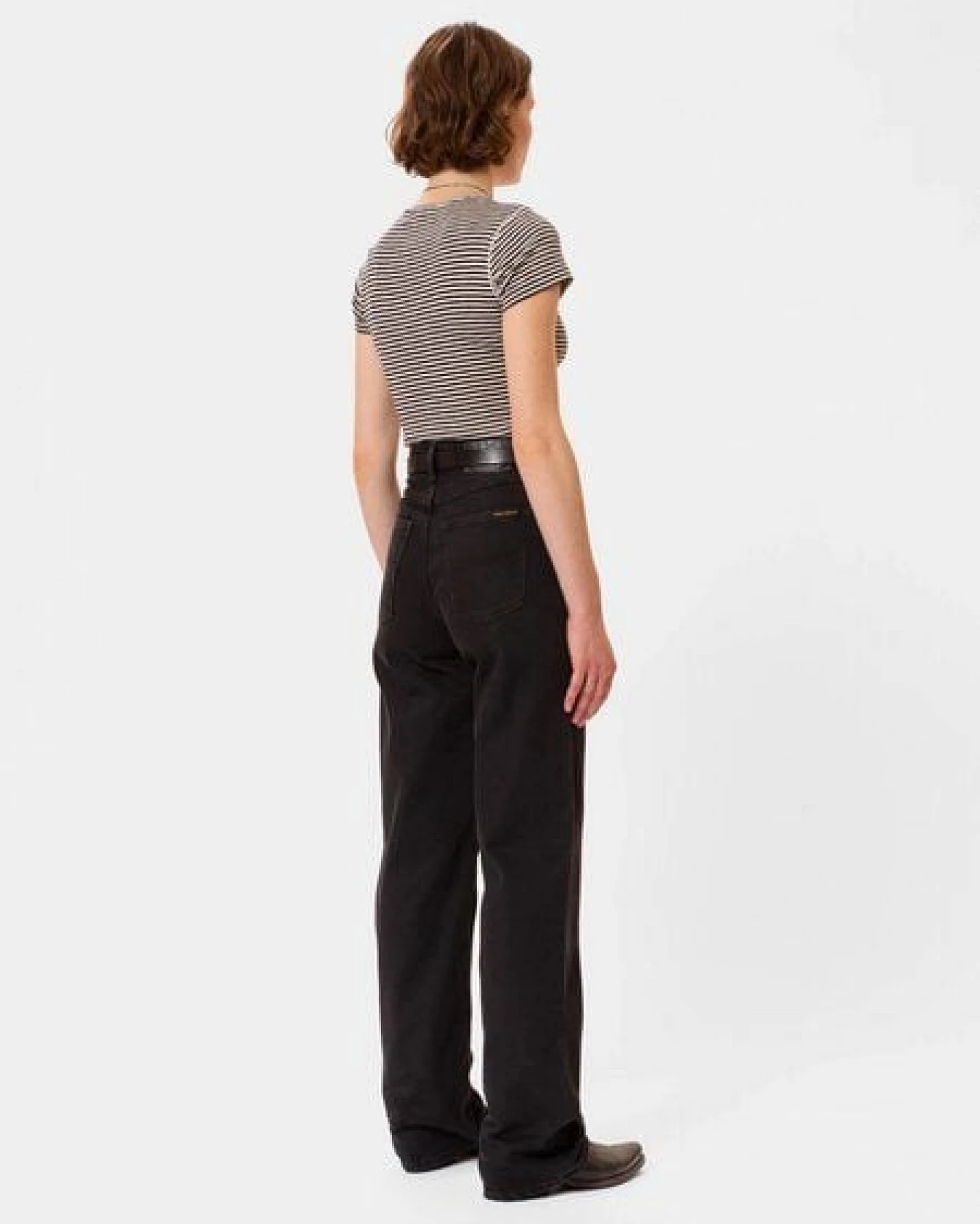 Nudie Jeans Wide Leg Jeans Clean Eileen - Smooth Black – Ansicht 2