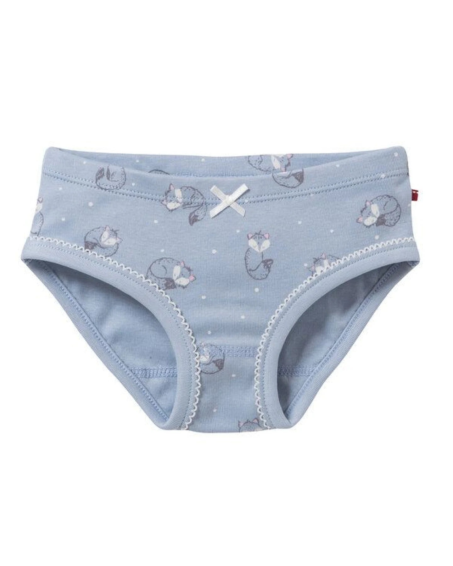 People Wear Organic Slips, 2er Pack, blau bedruckt, "Fuchs", Bio-Baumwolle – Ansicht 3