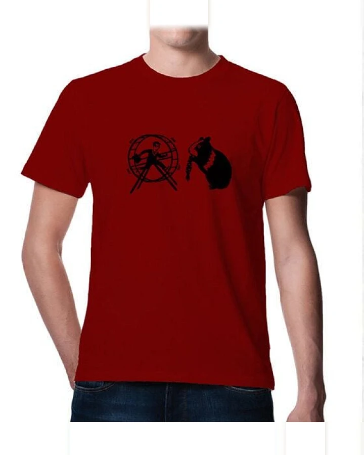 Picopoc T-Shirt Hamster & der Hamsterrad in rot