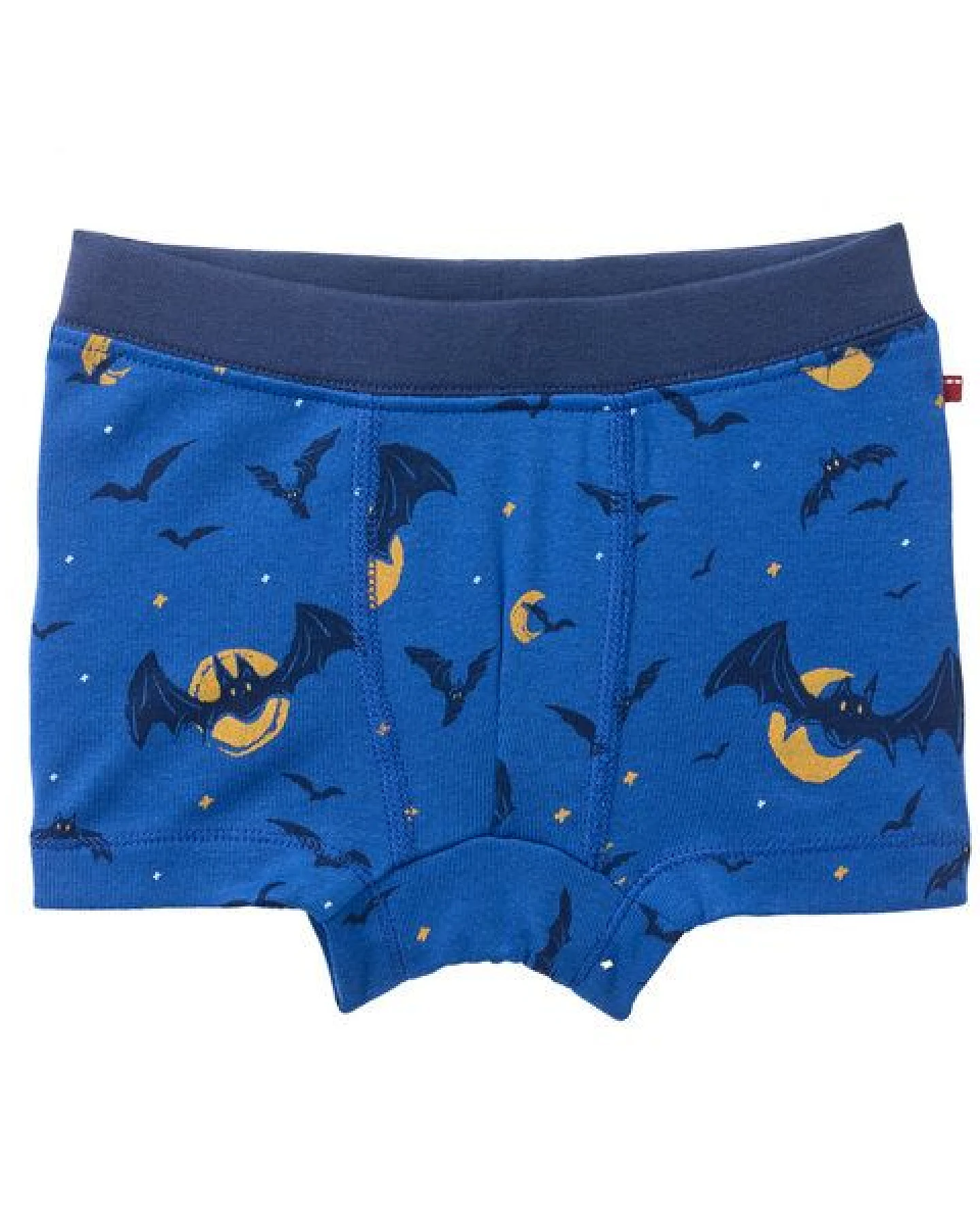 People Wear Organic Boxershorts, 2er Pack, blau bedruckt "Fledermäuse" und blau uni, Bio-Baumwolle – Ansicht 3