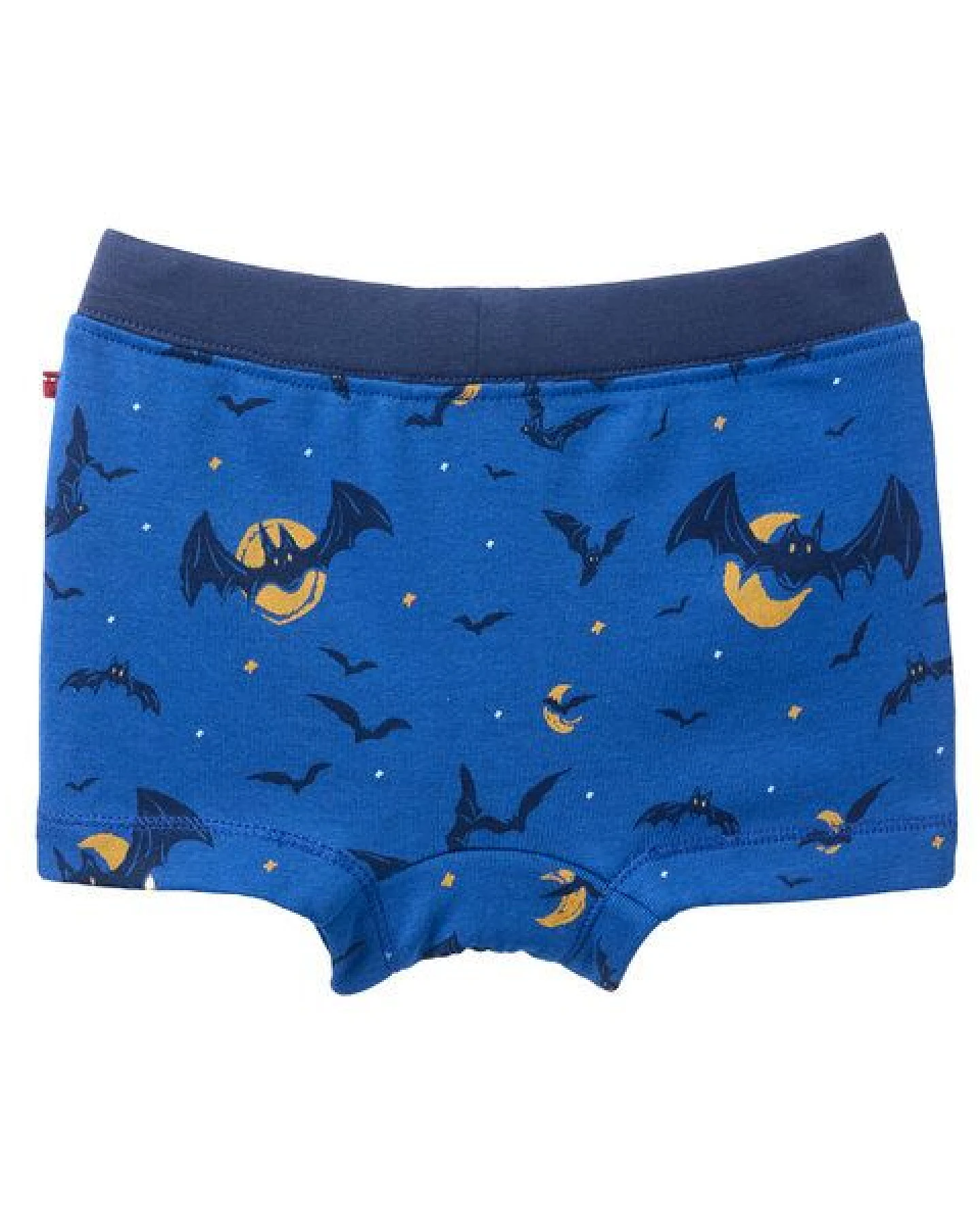 People Wear Organic Boxershorts, 2er Pack, blau bedruckt "Fledermäuse" und blau uni, Bio-Baumwolle – Ansicht 4