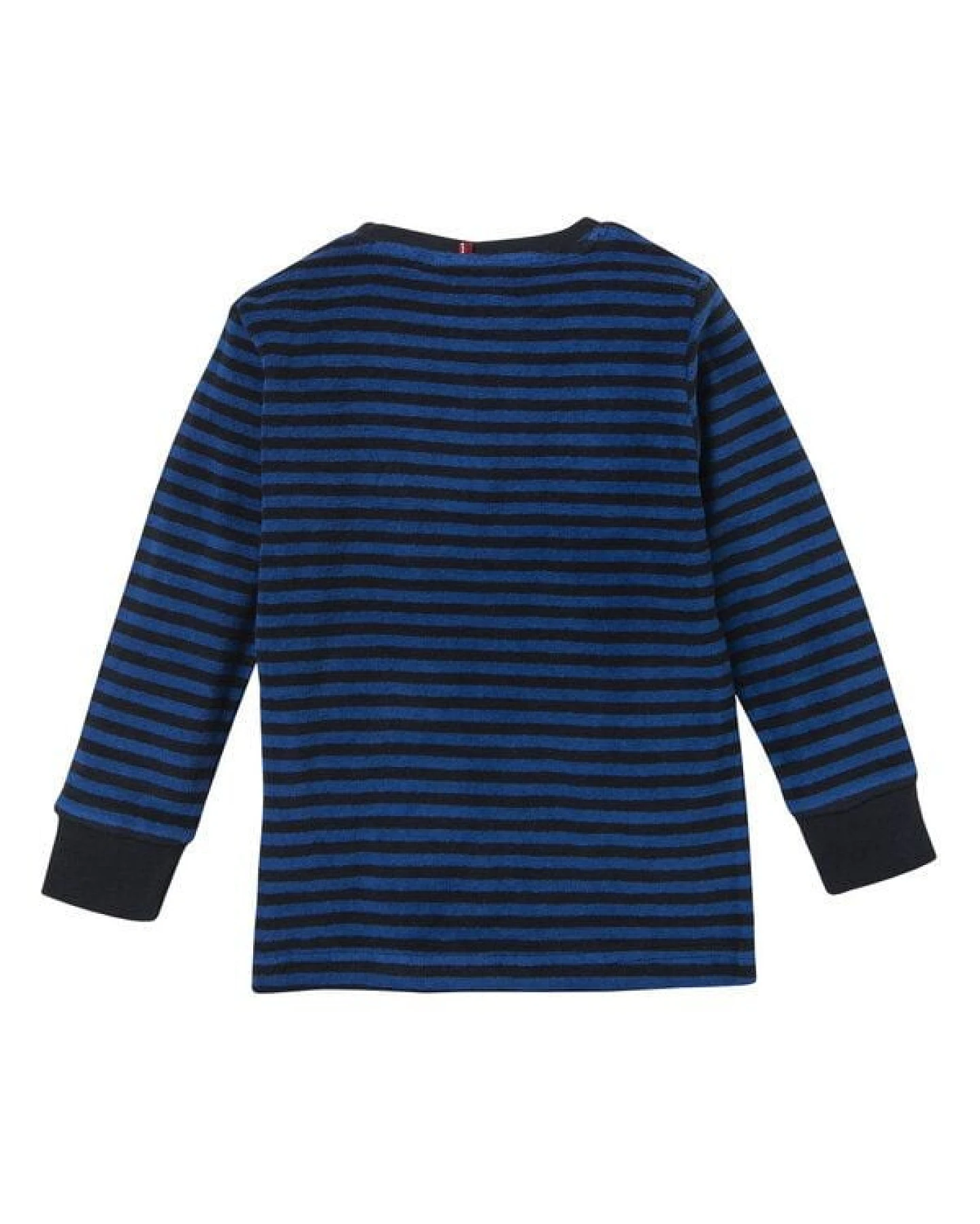 People Wear Organic Frottée Pyjama, dunkelblau geringelt, Bio-Baumwolle – Ansicht 4