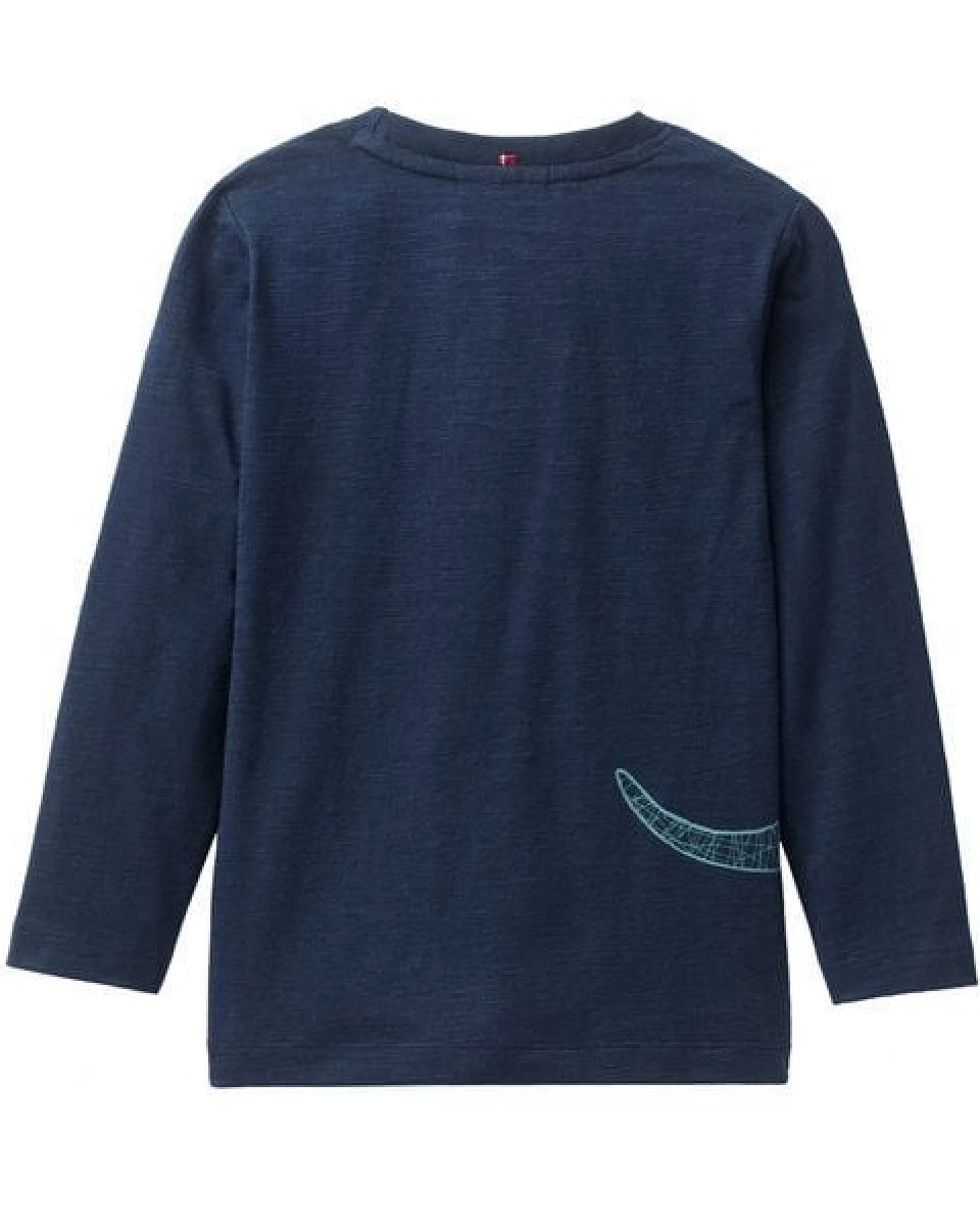 People Wear Organic Langarm Shirt, dunkelblau, "T-Rex", Bio-Baumwolle – Ansicht 3