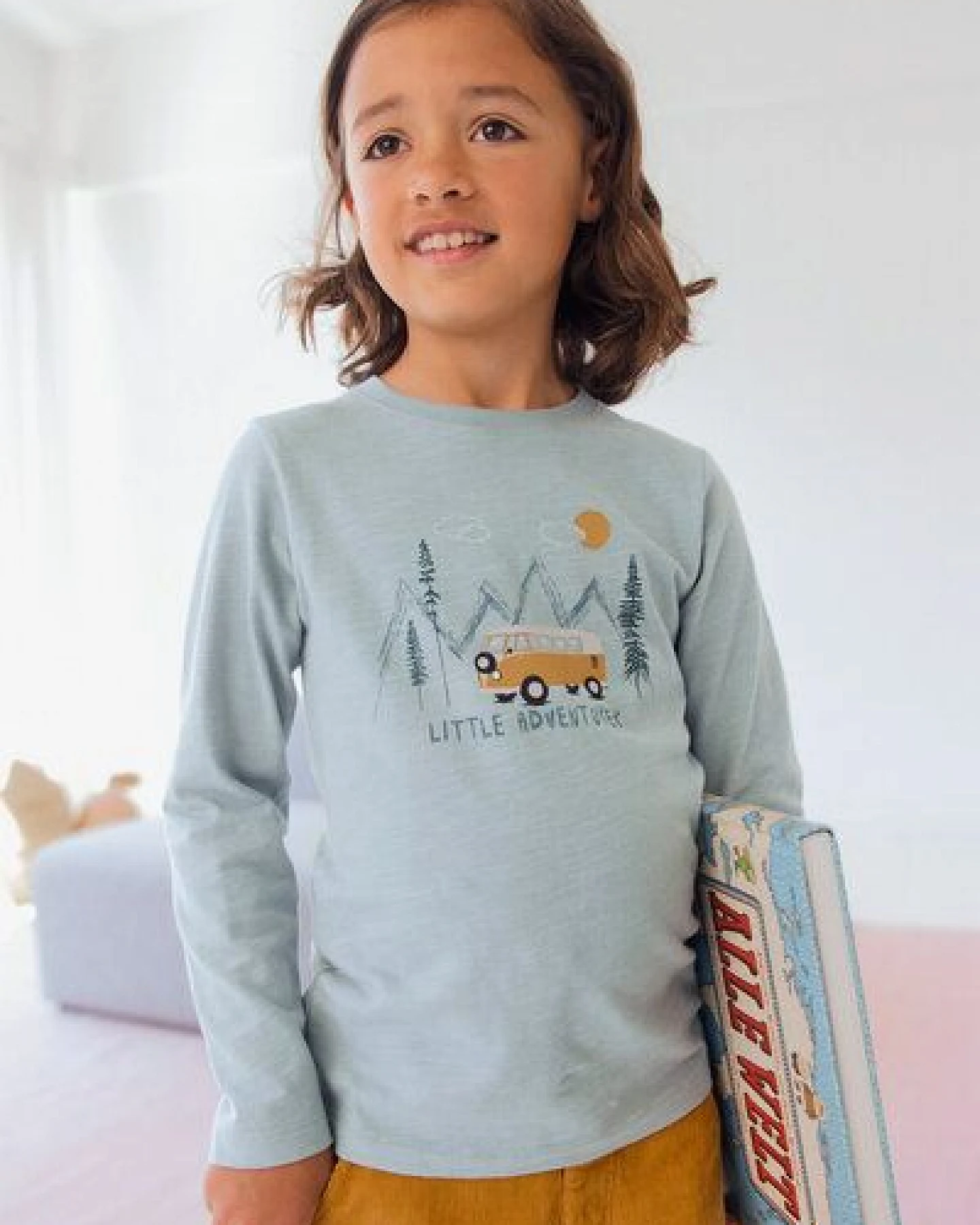 People Wear Organic Langarm Shirt, grün, "Camper", Bio-Baumwolle – Ansicht 4