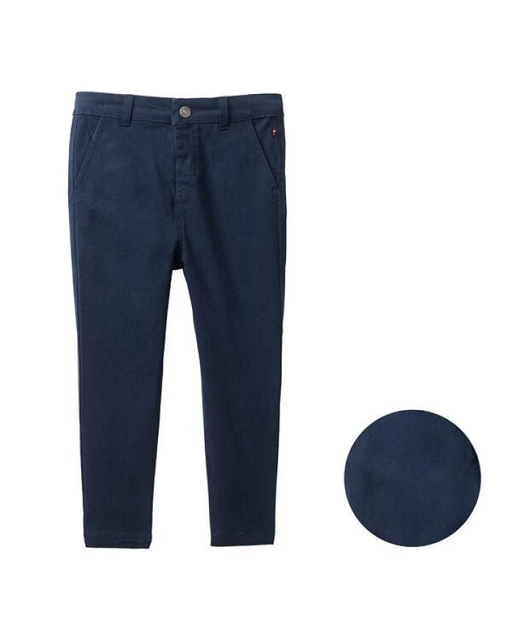 People Wear Organic Twill Chinohose, dunkelblau uni, Bio-Baumwolle