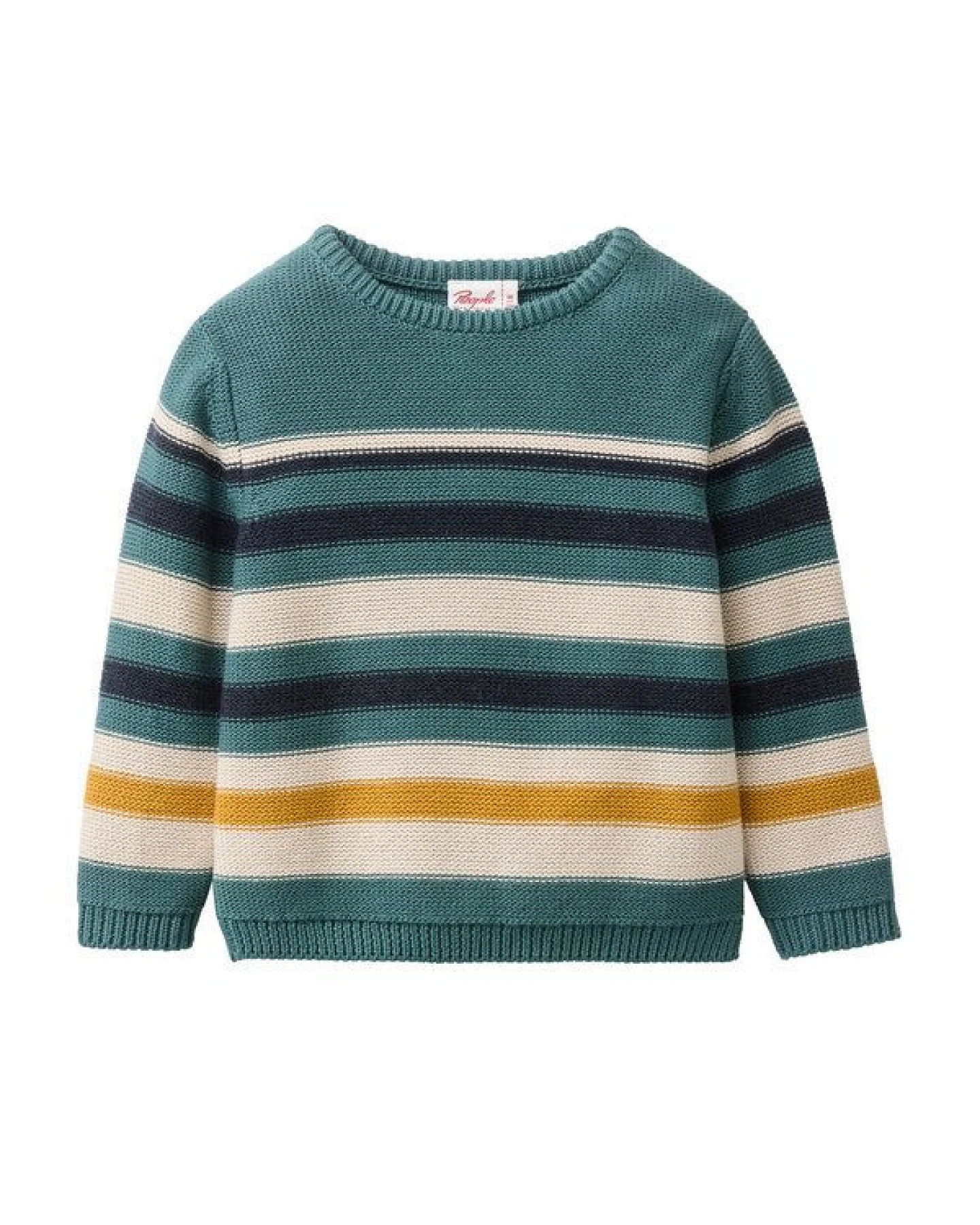 People Wear Organic Strick Pullover, bunt geringelt, Bio-Baumwolle – Ansicht 2