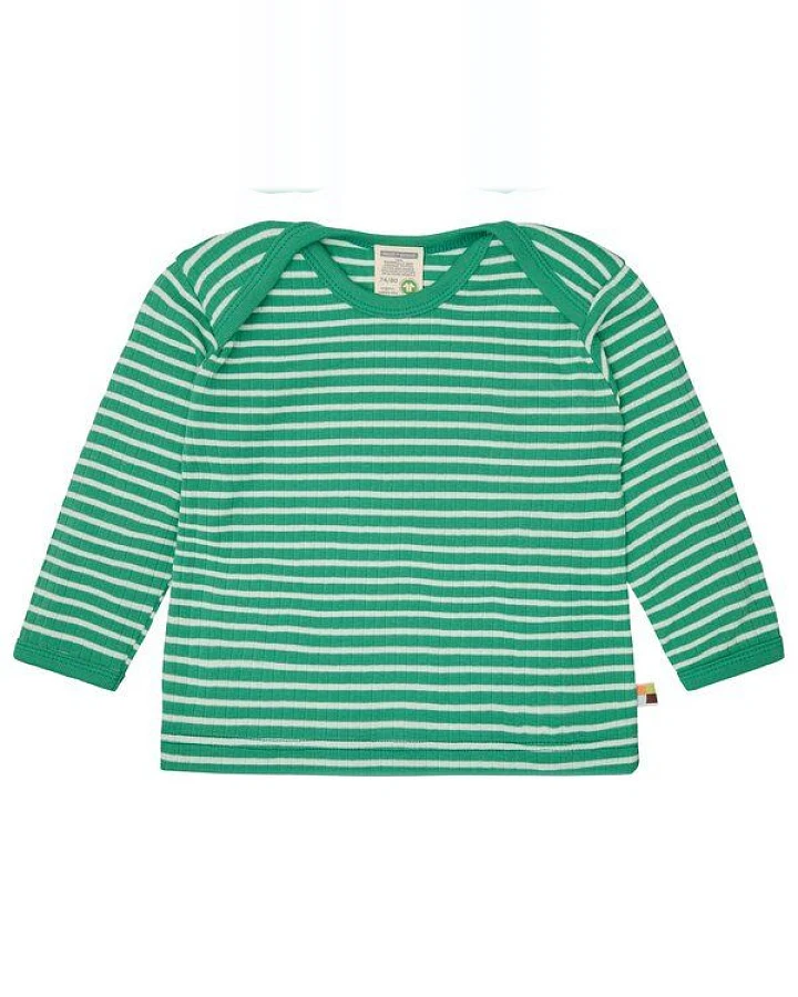 loud + proud Babys & Kinder Shirt langarm gestreift mit Rippe, GOTS-zertifiziert