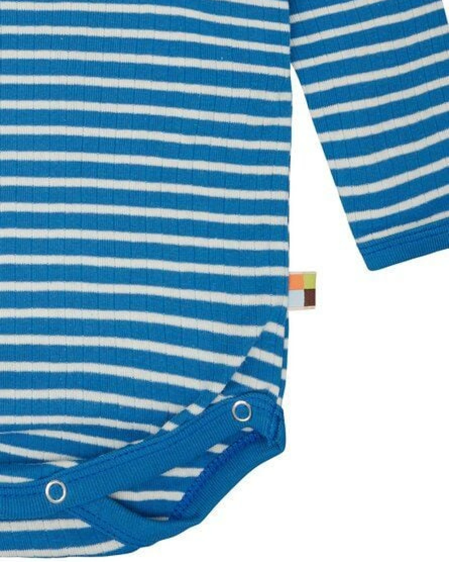 loud + proud Babys & Kinder Wickelbody langarm gestreift mit Rippe, GOTS-zertifiziert – Ansicht 3