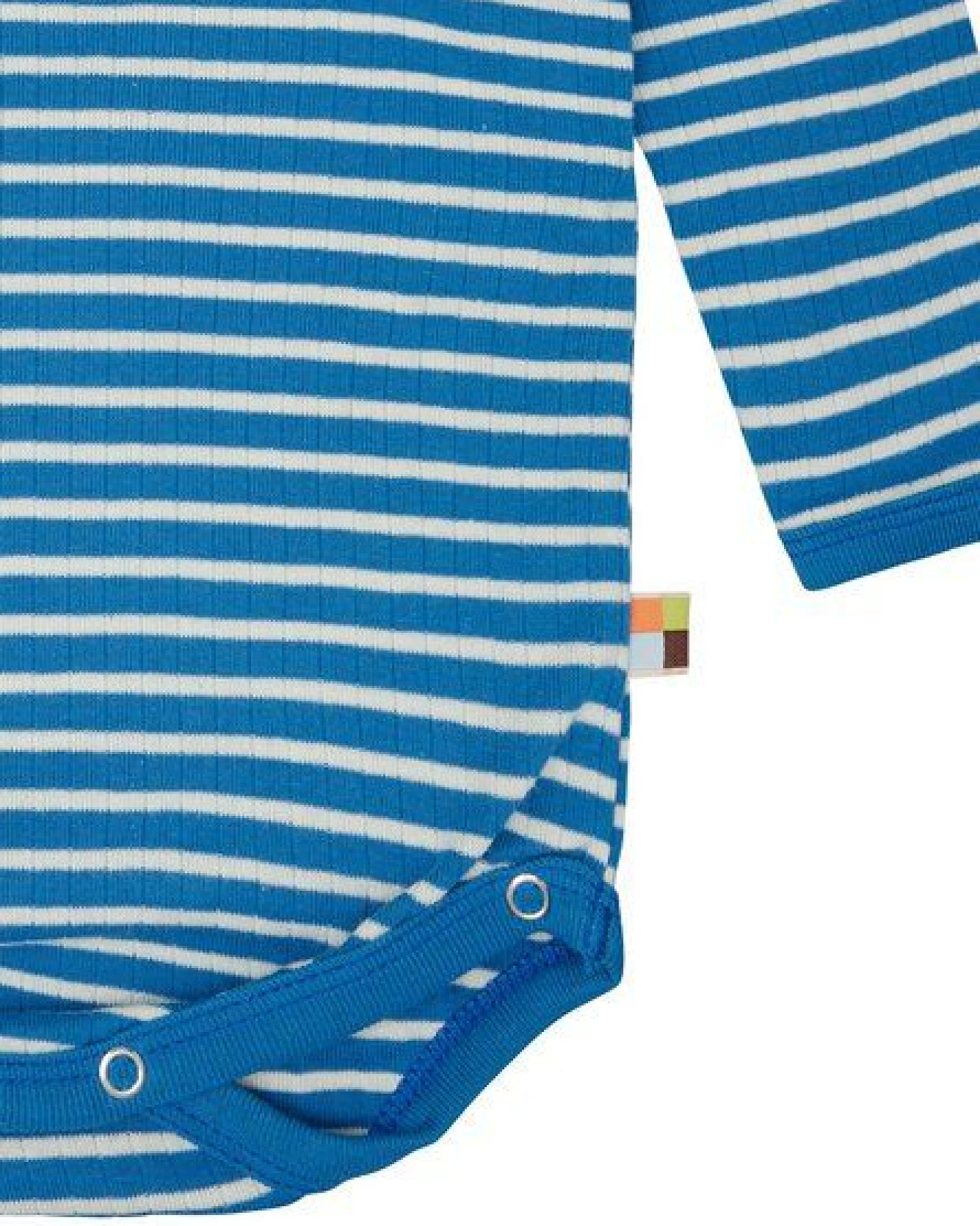 loud + proud Babys & Kinder Wickelbody langarm gestreift mit Rippe, GOTS-zertifiziert – Ansicht 3