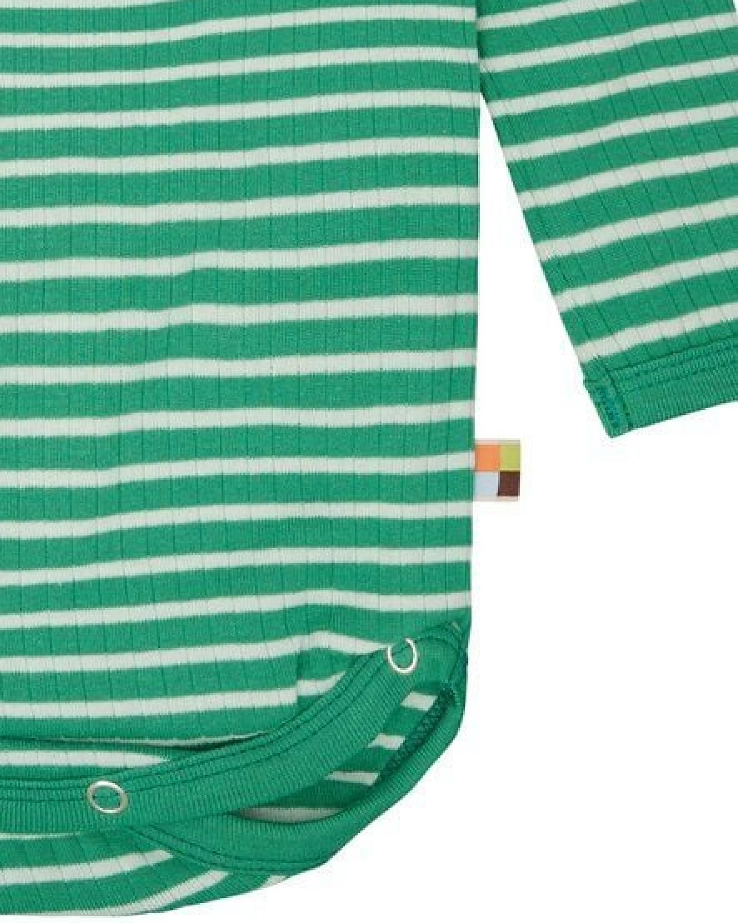 loud + proud Babys & Kinder Wickelbody langarm gestreift mit Rippe, GOTS-zertifiziert – Ansicht 3