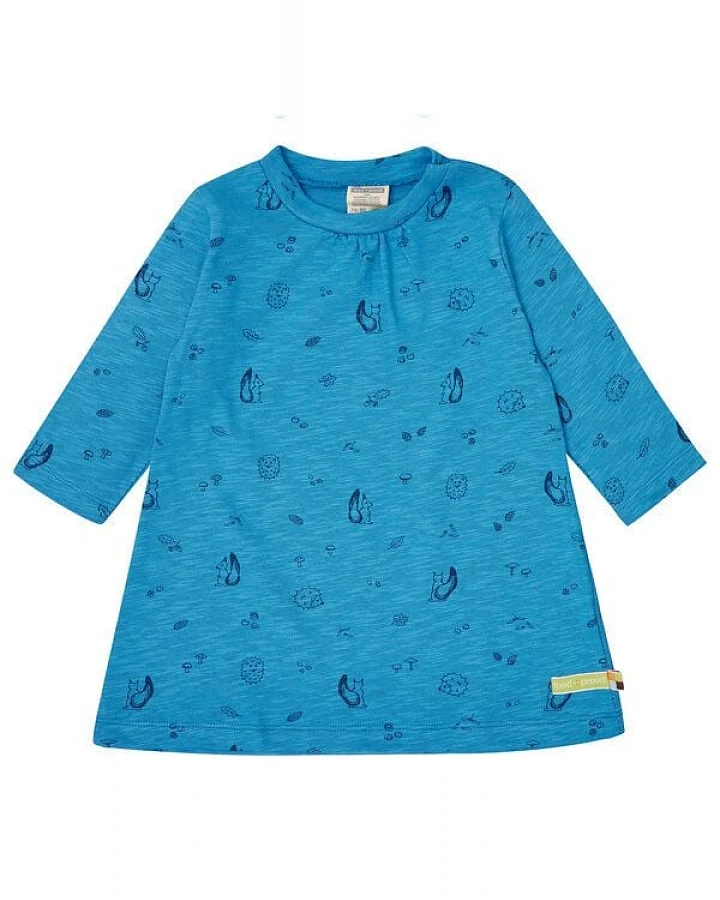 loud + proud Babys & Kinder Kleid Slub Jersey mit Druck, GOTS-zertifiziert