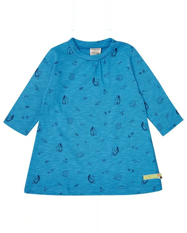 loud + proud Babys & Kinder Kleid Slub Jersey mit Druck, GOTS-zertifiziert