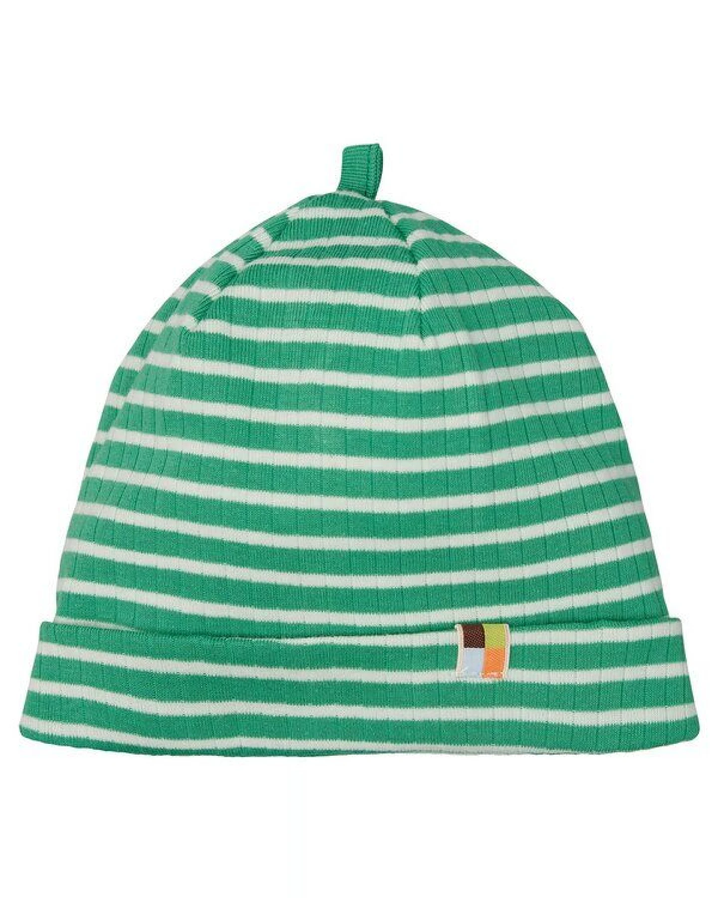 loud + proud Babys & Kinder Beanie gestreift mit Rippe, GOTS-zertifiziert – Ansicht 2