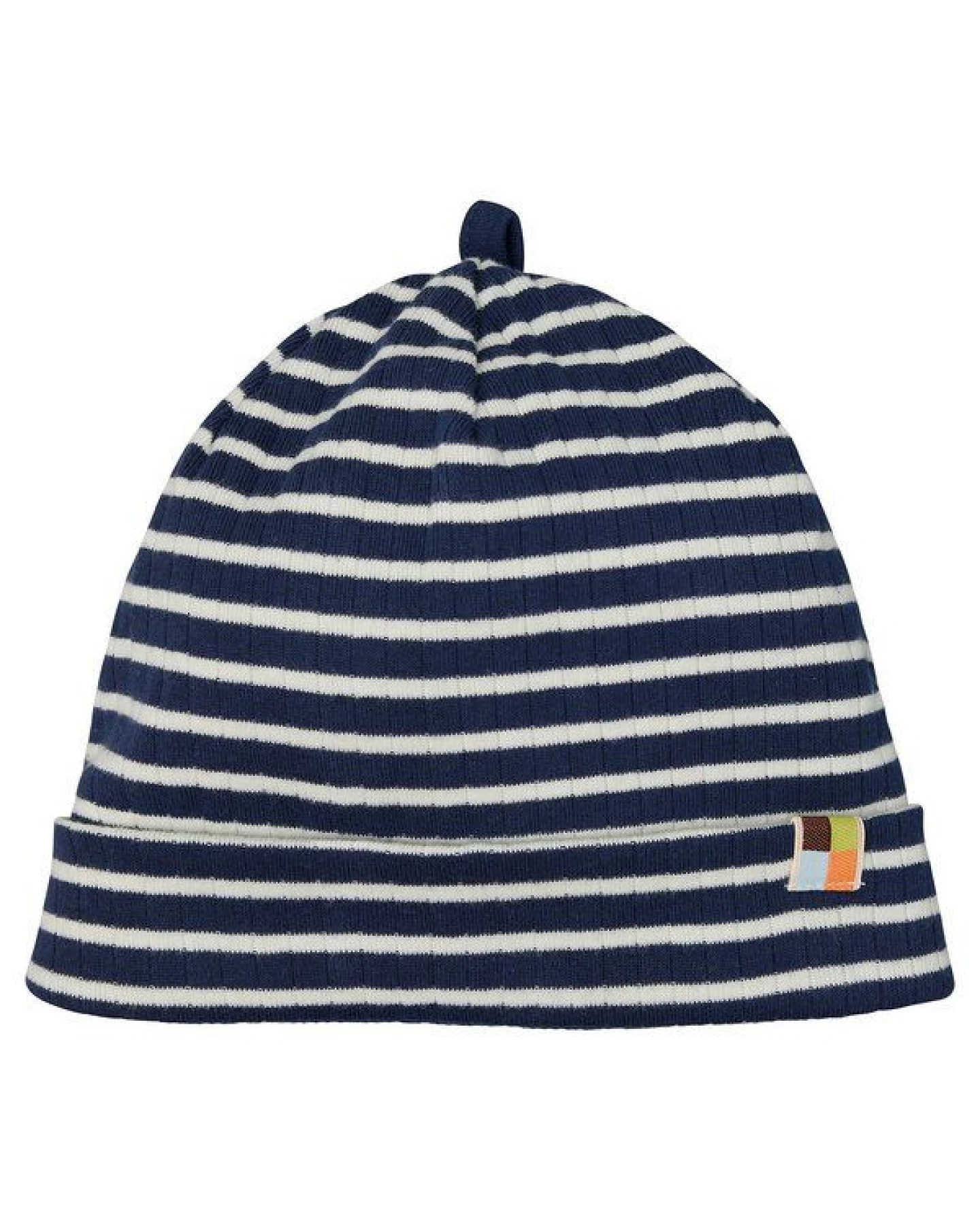 loud + proud Babys & Kinder Beanie gestreift mit Rippe, GOTS-zertifiziert – Ansicht 2
