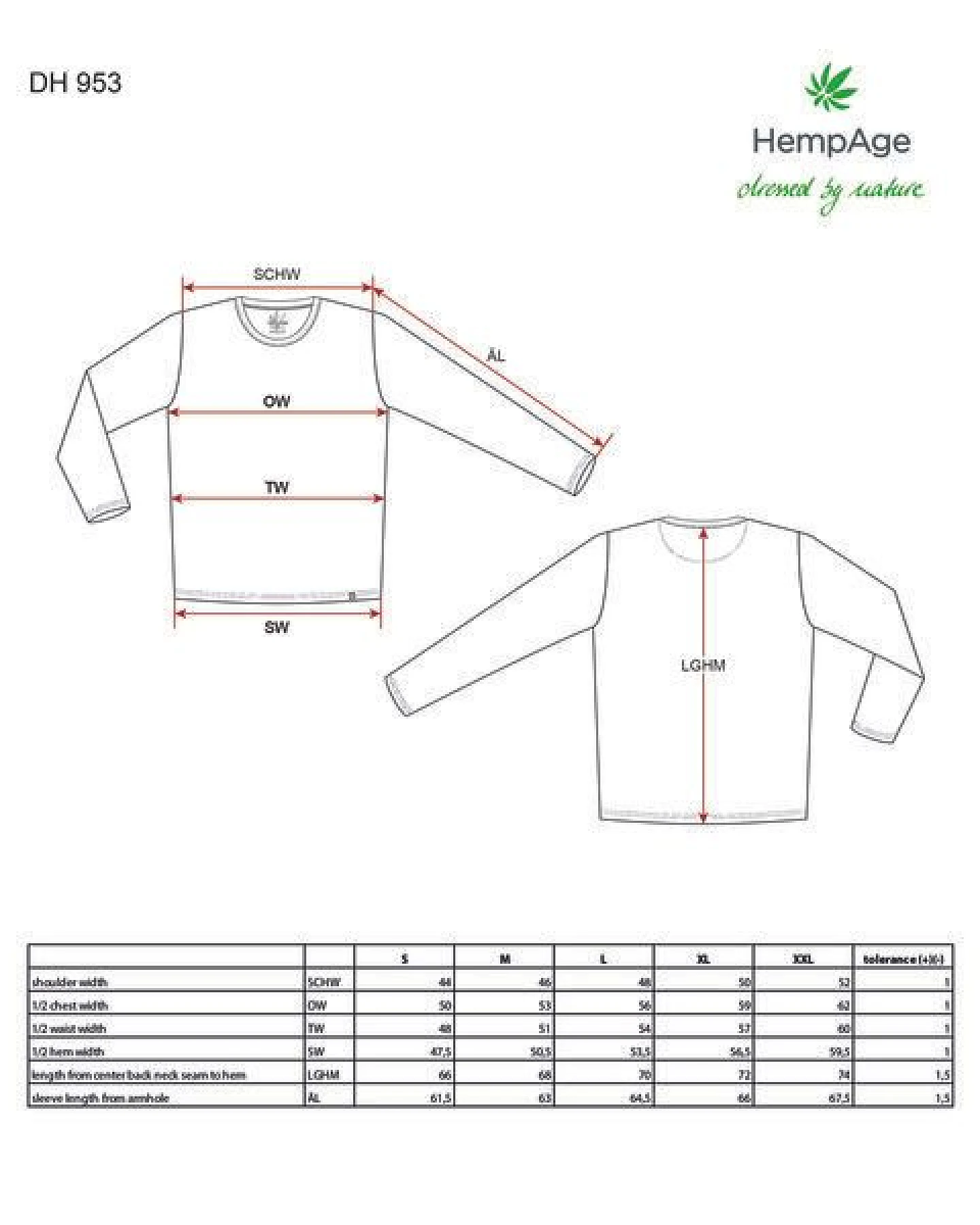 HempAge Herren Langarmshirt THC Line Hanf/Biobaumwolle – Ansicht 3