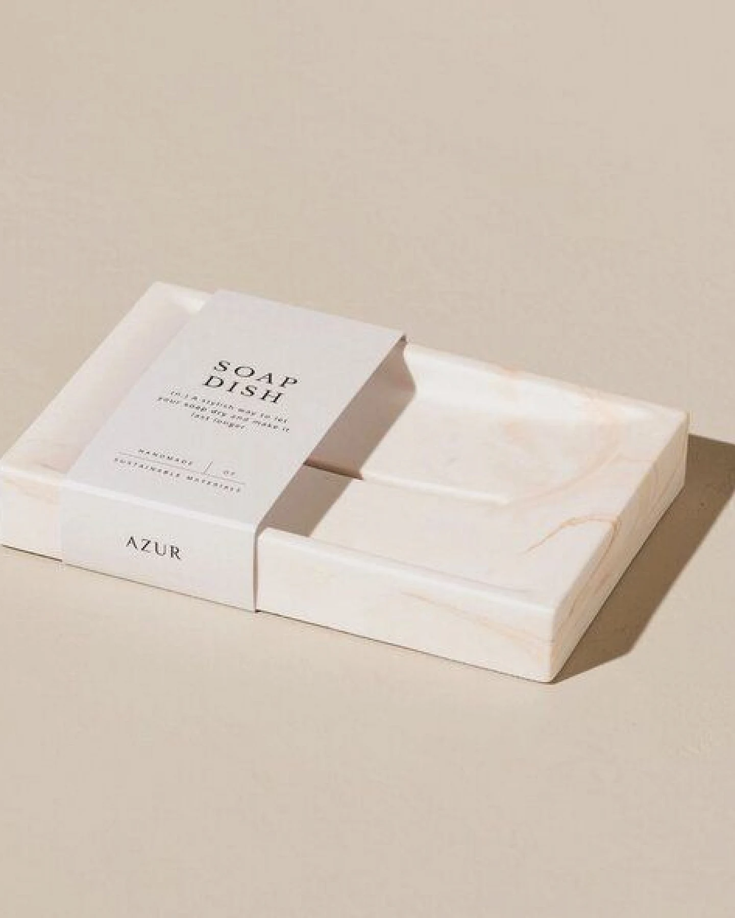 Azur Natural Bodycare Seifenschale Marmor – Ansicht 2