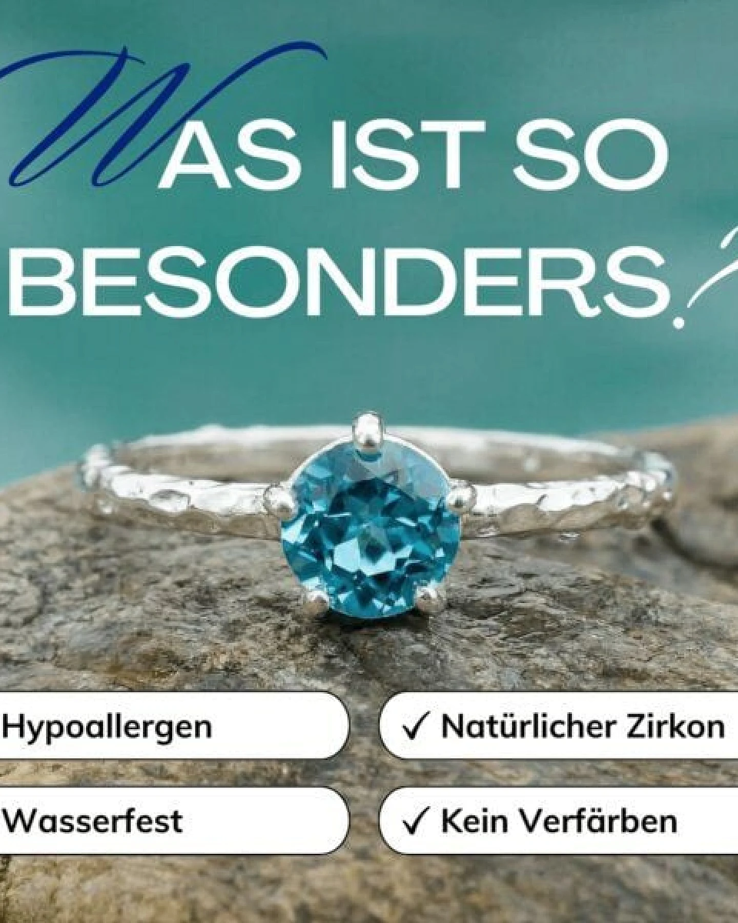 Spirit of Island Silber Solitär Ring – Ansicht 3
