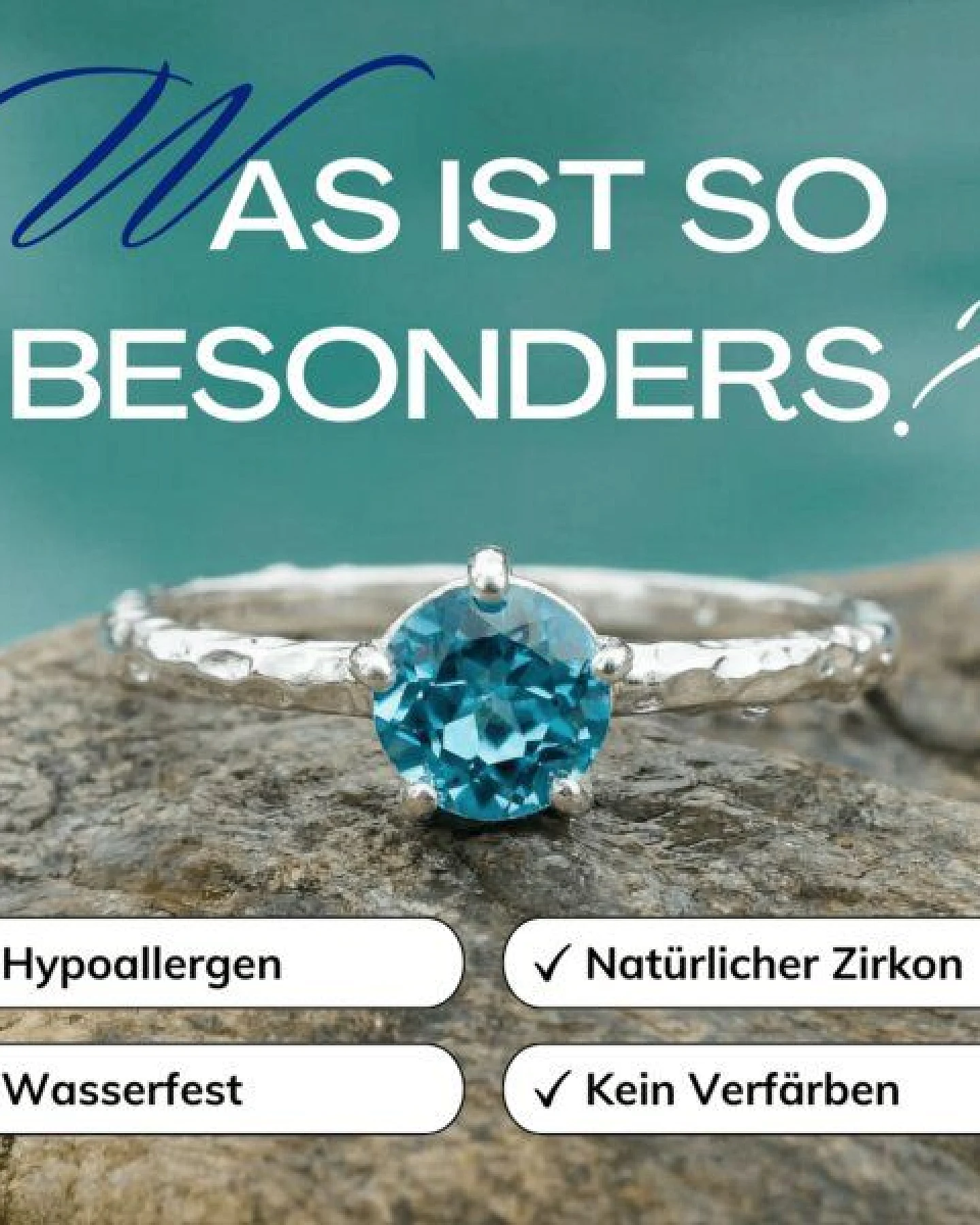 Spirit of Island Silber Solitär Ring – Ansicht 3