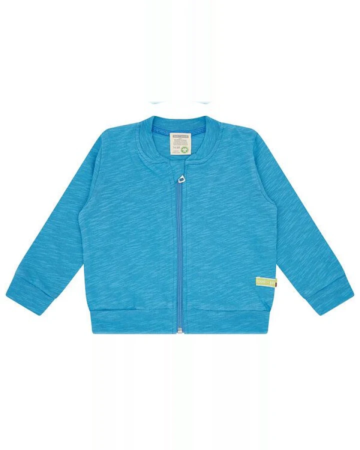 loud + proud Babys & Kinder Collegejacke Slub Jersey, GOTS zertifiziert