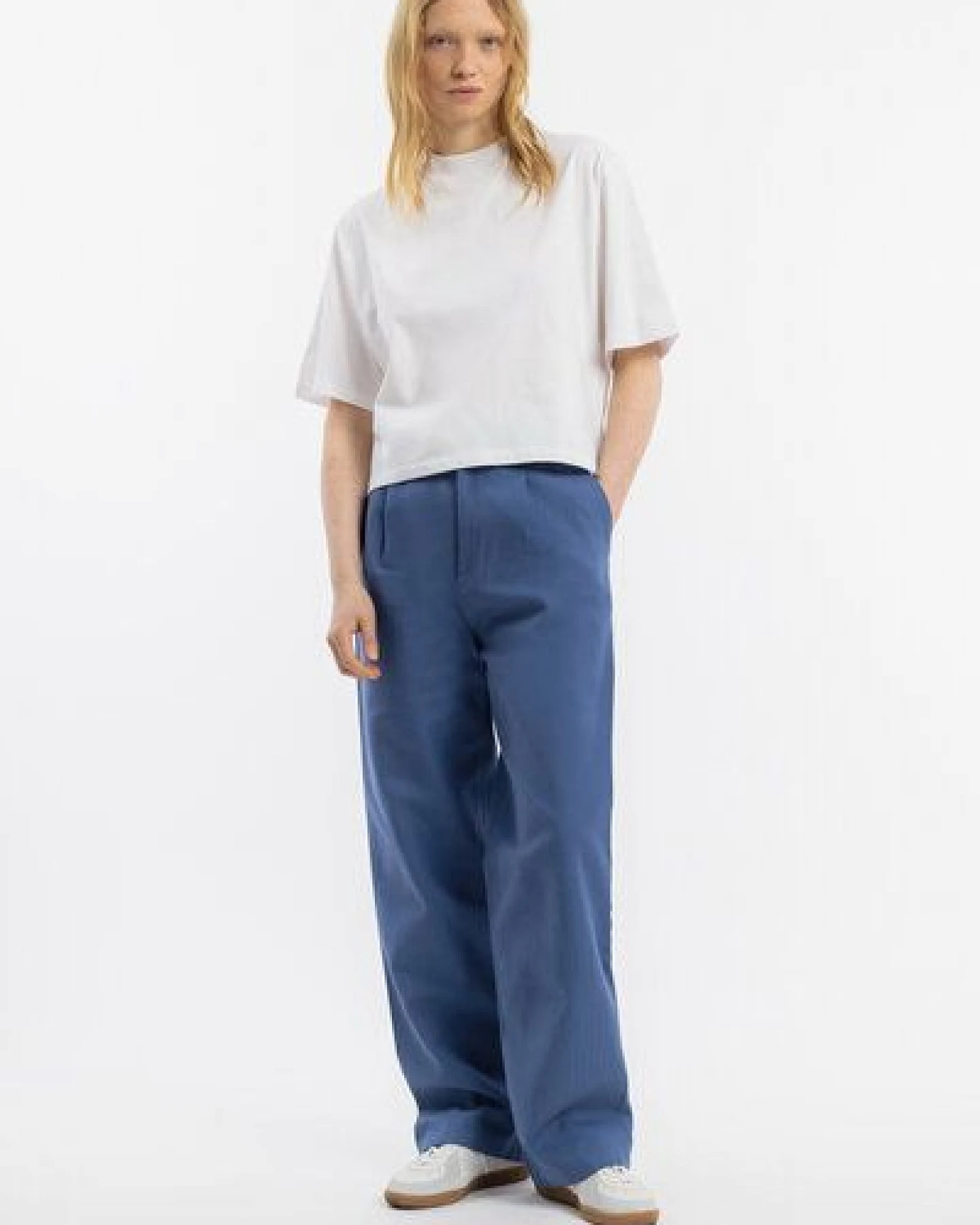 Rotholz High Waist Hose - Blau – Ansicht 2
