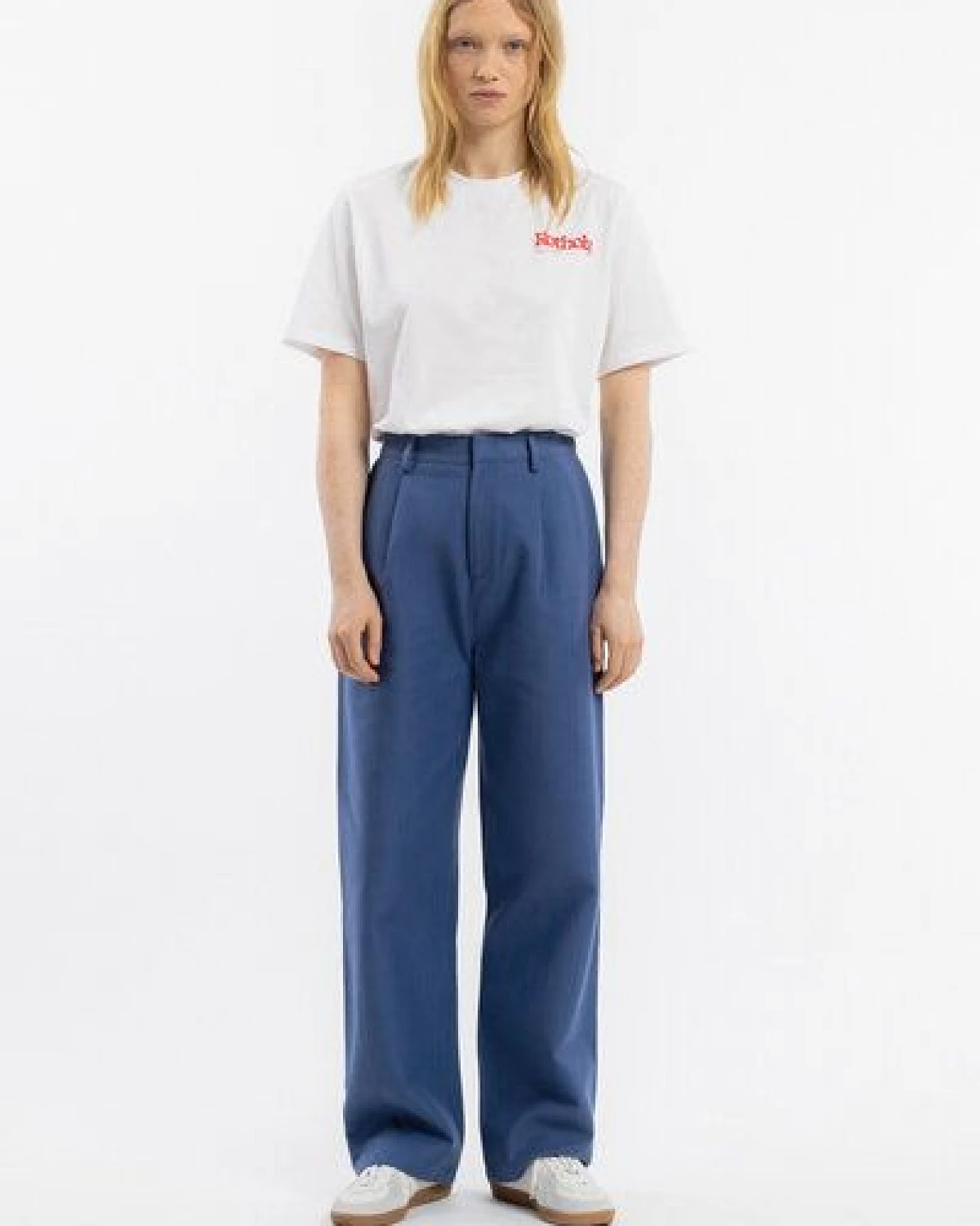 Rotholz High Waist Hose - Blau – Ansicht 3