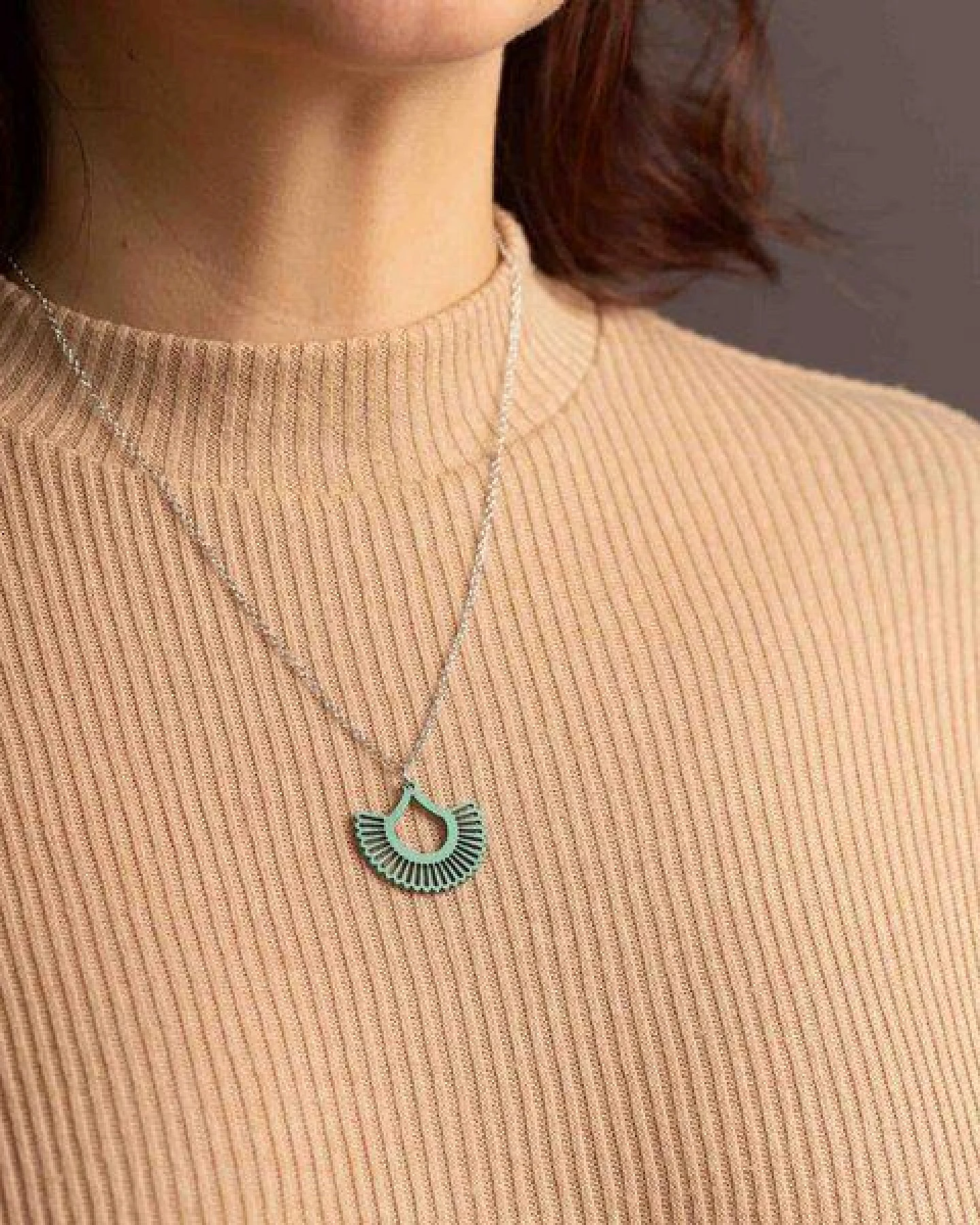 feinformart Kette mit Holzanhänger 'Boho' – Ansicht 2