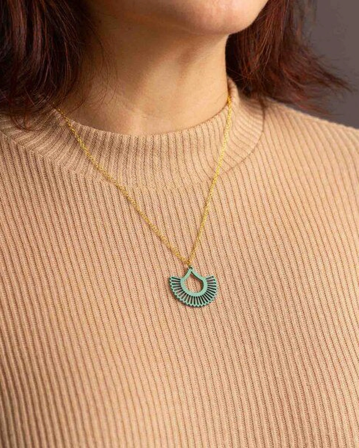 feinformart Kette mit Holzanhänger 'Boho' – Ansicht 2