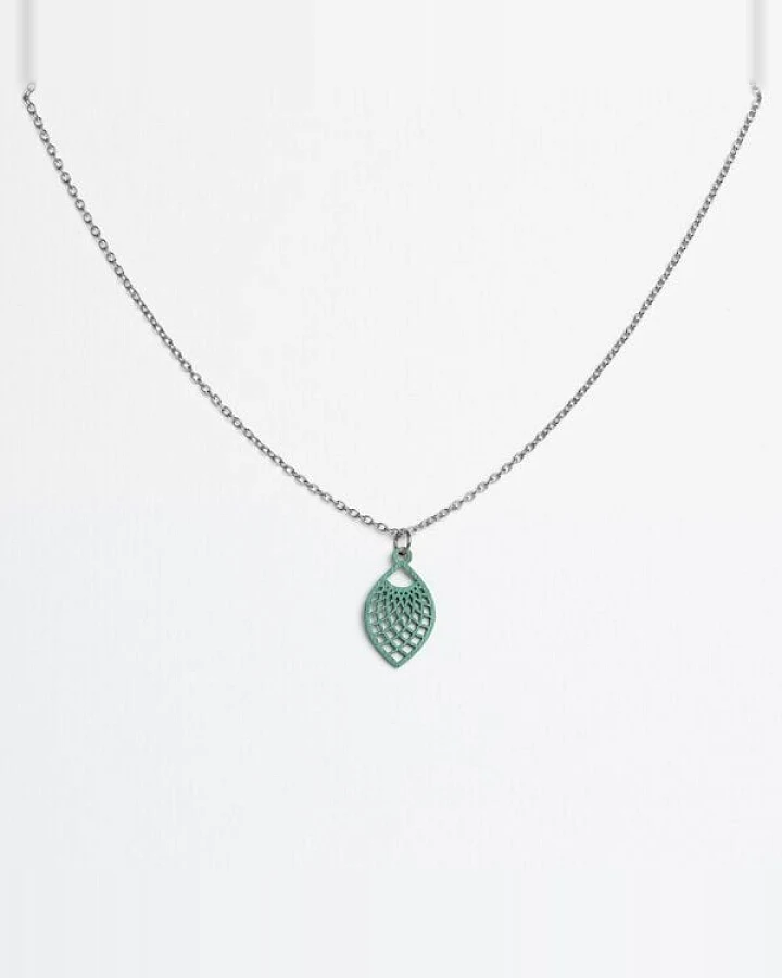 feinformart Kette mit Holzanhänger 'Leaf'