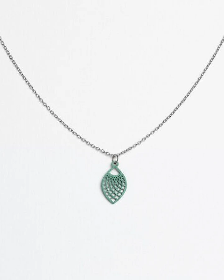 feinformart Kette mit Holzanhänger 'Leaf'