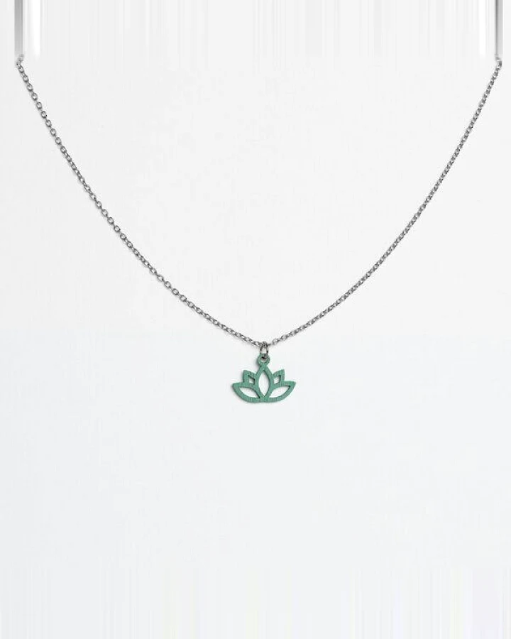 feinformart Kette mit Holzanhänger 'Lotus'