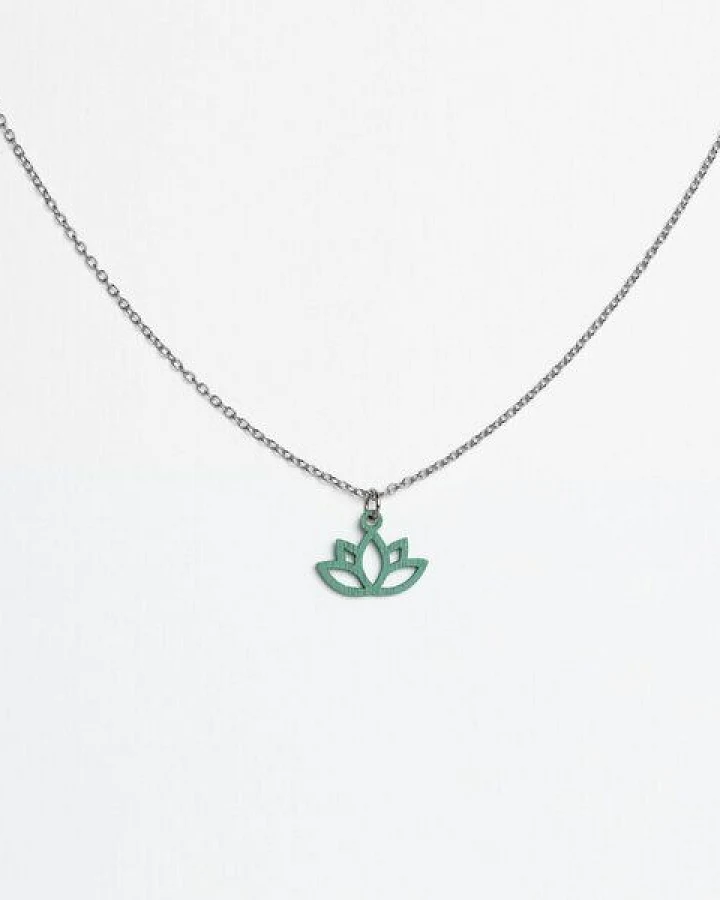 feinformart Kette mit Holzanhänger 'Lotus'
