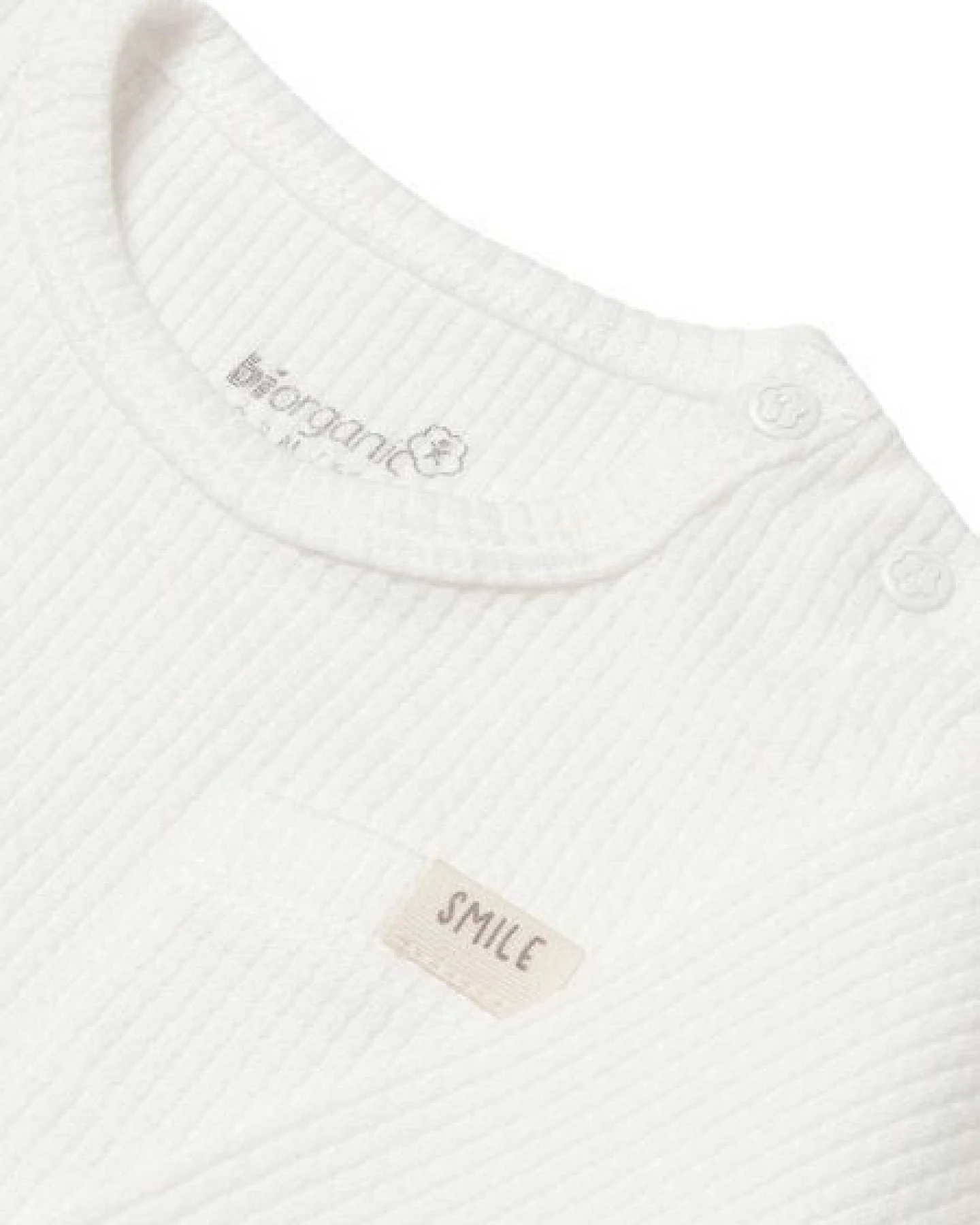 Biorganic Waffle Smile Baby Langarmbody – Ansicht 3