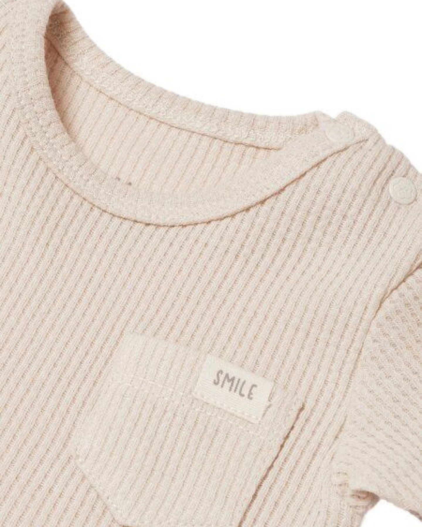 Biorganic Waffle Smile Baby Langarmbody – Ansicht 3