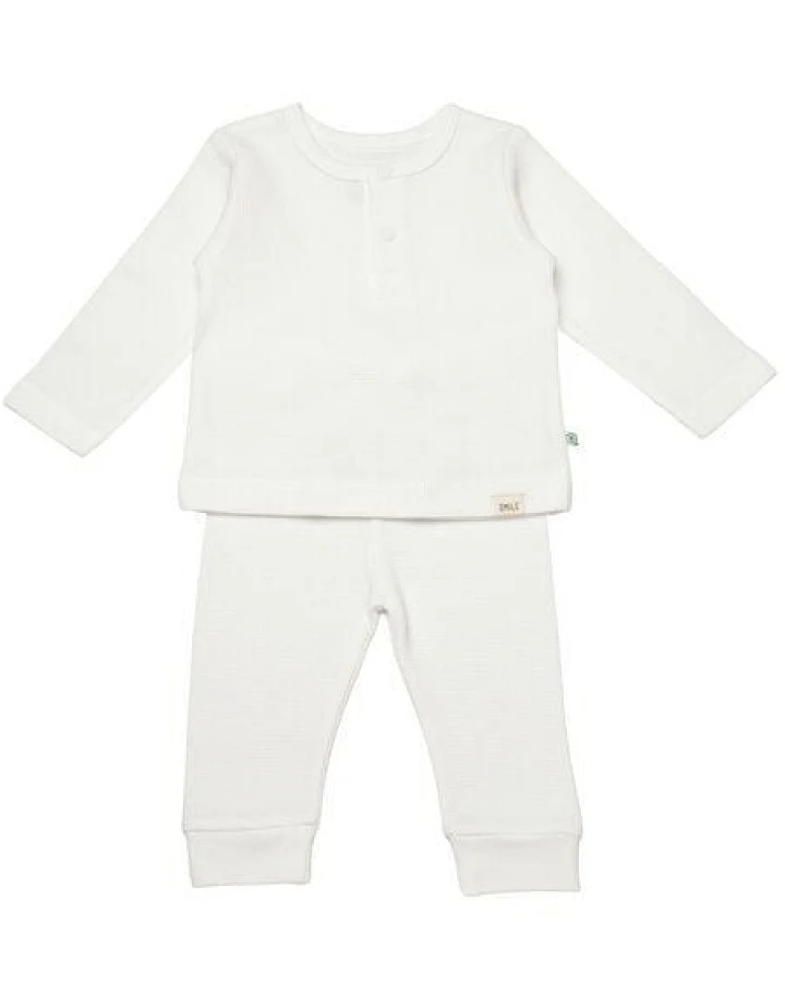 Biorganic Waffle Smile Baby Langarmshirt & Hose
