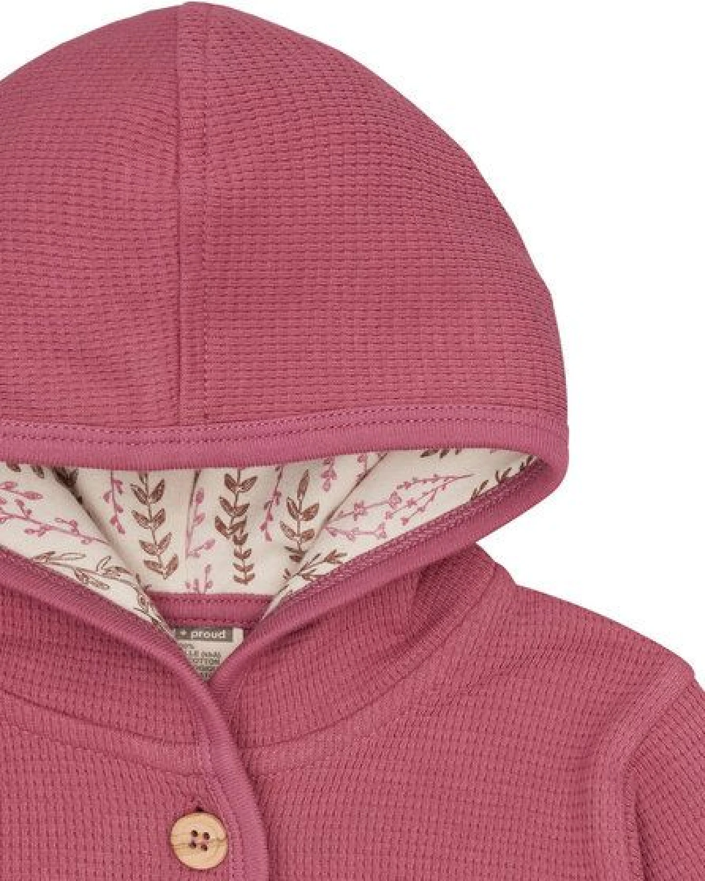 loud + proud Babys & Kinder Jacke in Waffeloptik, GOTS-zertifiziert – Ansicht 4