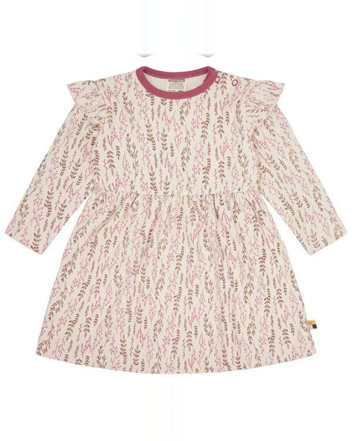 loud + proud Babys & Kinder Kleid Interlock mit Druck, GOTS-zertifiziert