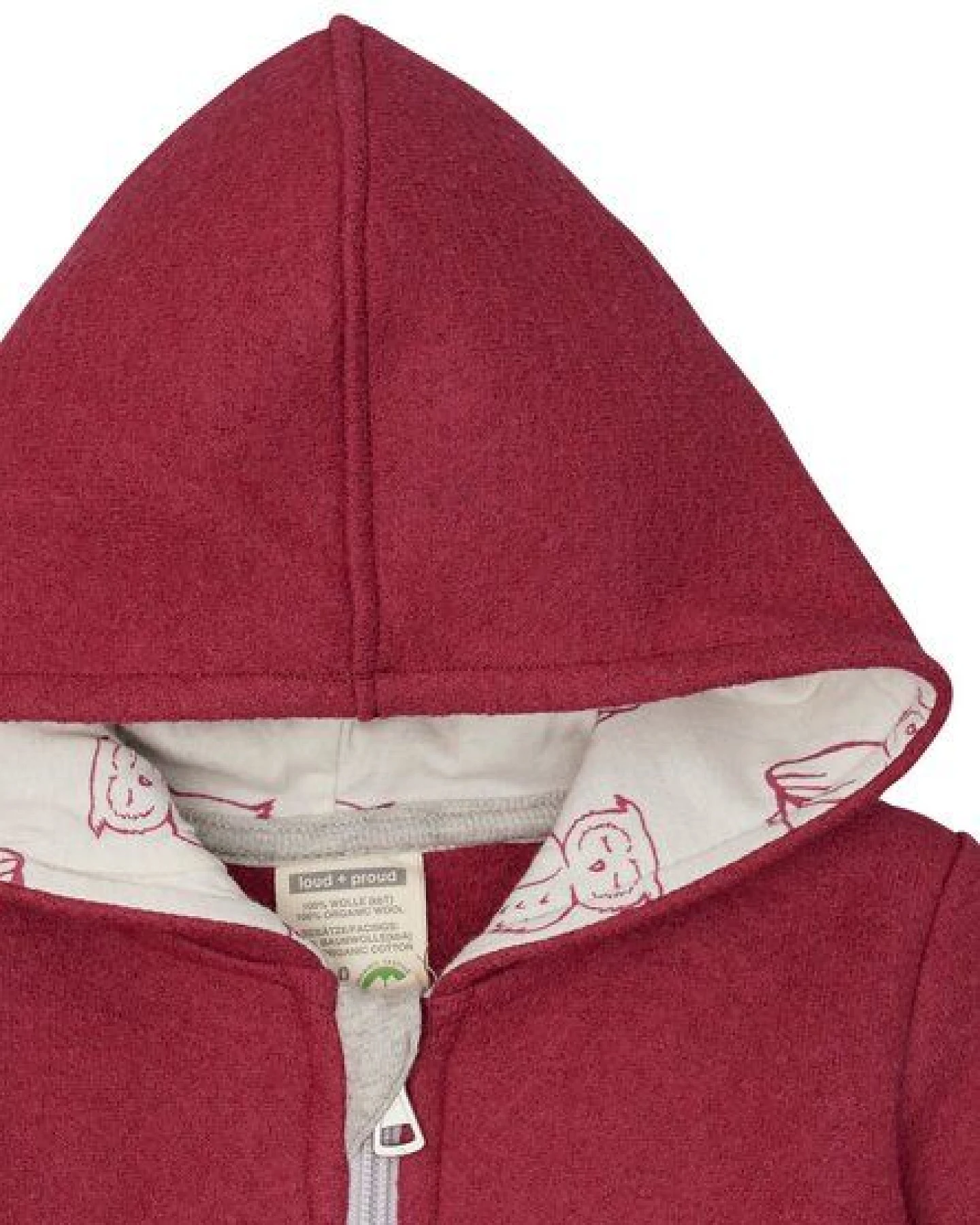 loud + proud Babys & Kinder Jacke Wollwalk, GOTS-zertifiziert – Ansicht 3